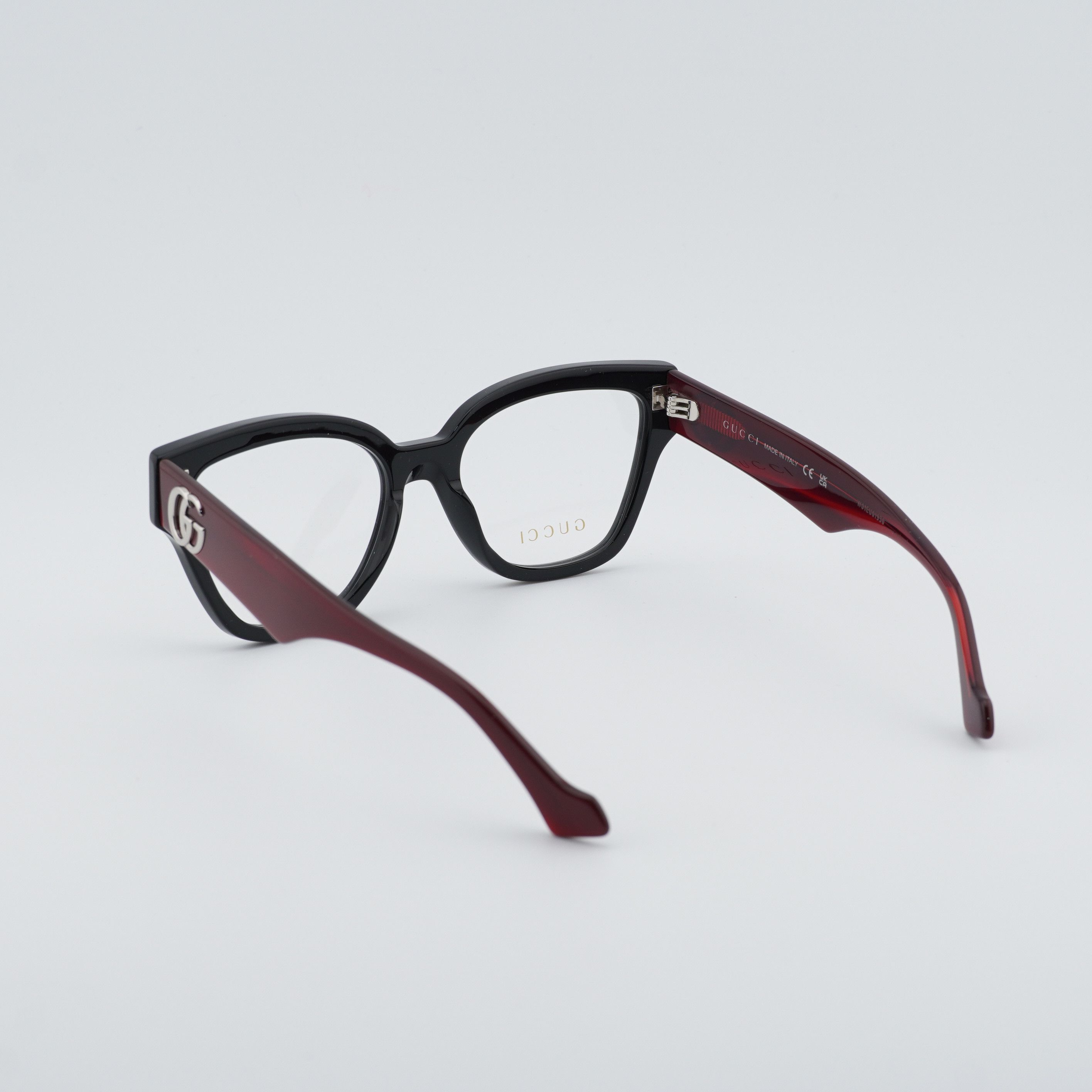 Gucci Gucci GG1424O 013 Eyeglasses Black / Red 54mm Cat Eye Frame Size ONE SIZE - 10 Thumbnail
