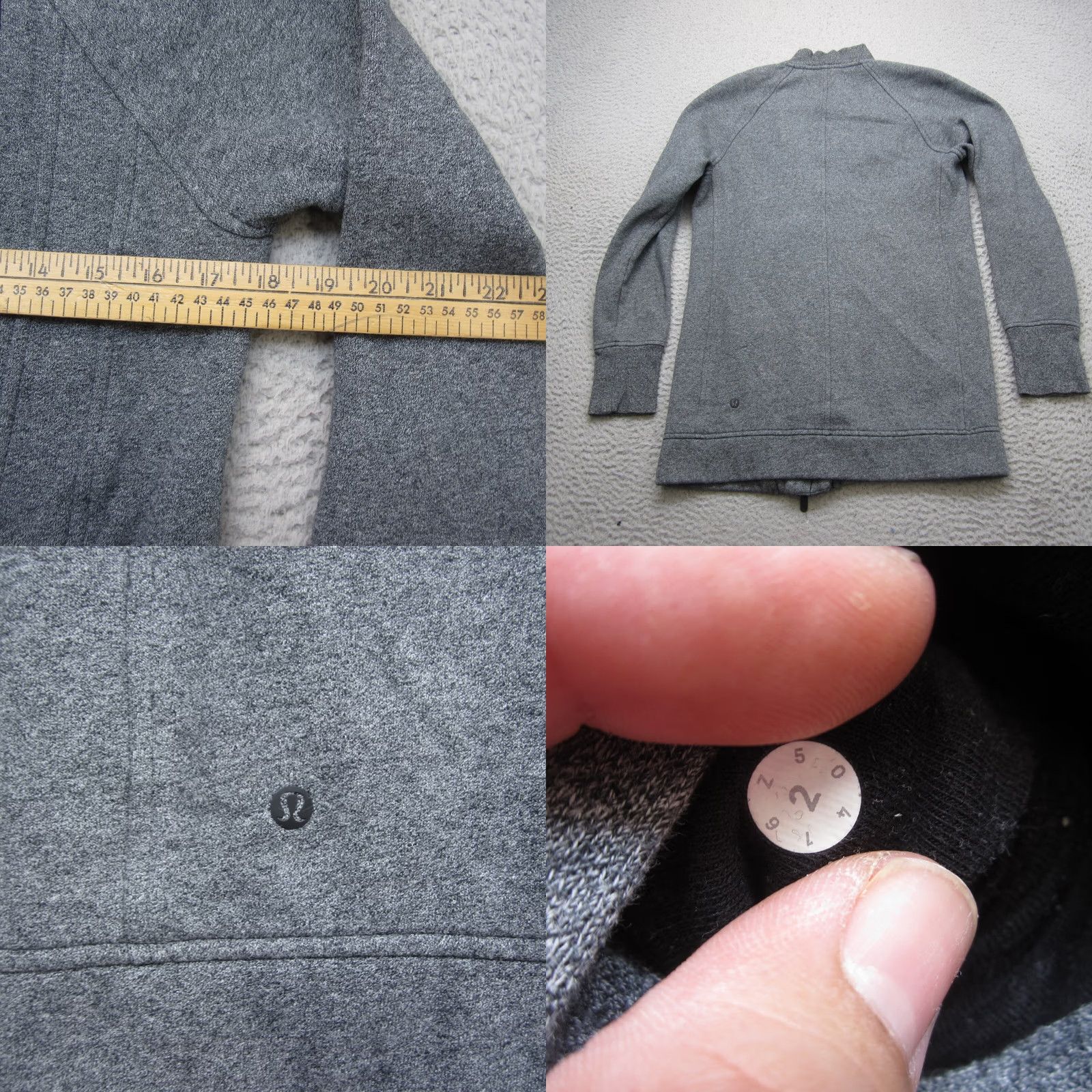 Lululemon Lululemon Back To It Wrap Jacket Womens 2 Gray Fleece Outdoors Travel Full Zip Jacket Size XS / US 0-2 / IT 36-38 - 8 Thumbnail