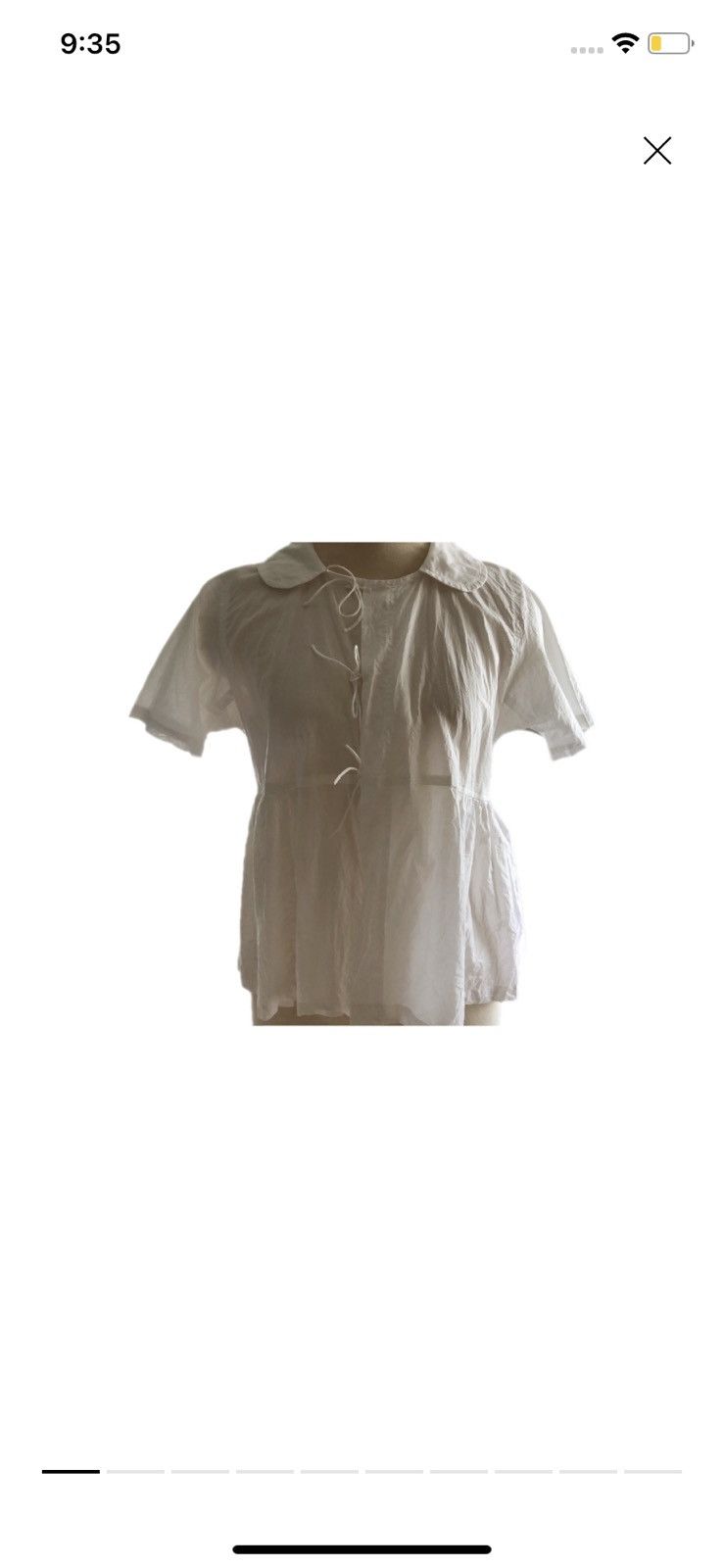 image of Comme Des Garcons Comme Des Garçons Babydoll Blouse 2015 in White, Women's (Size Medium)
