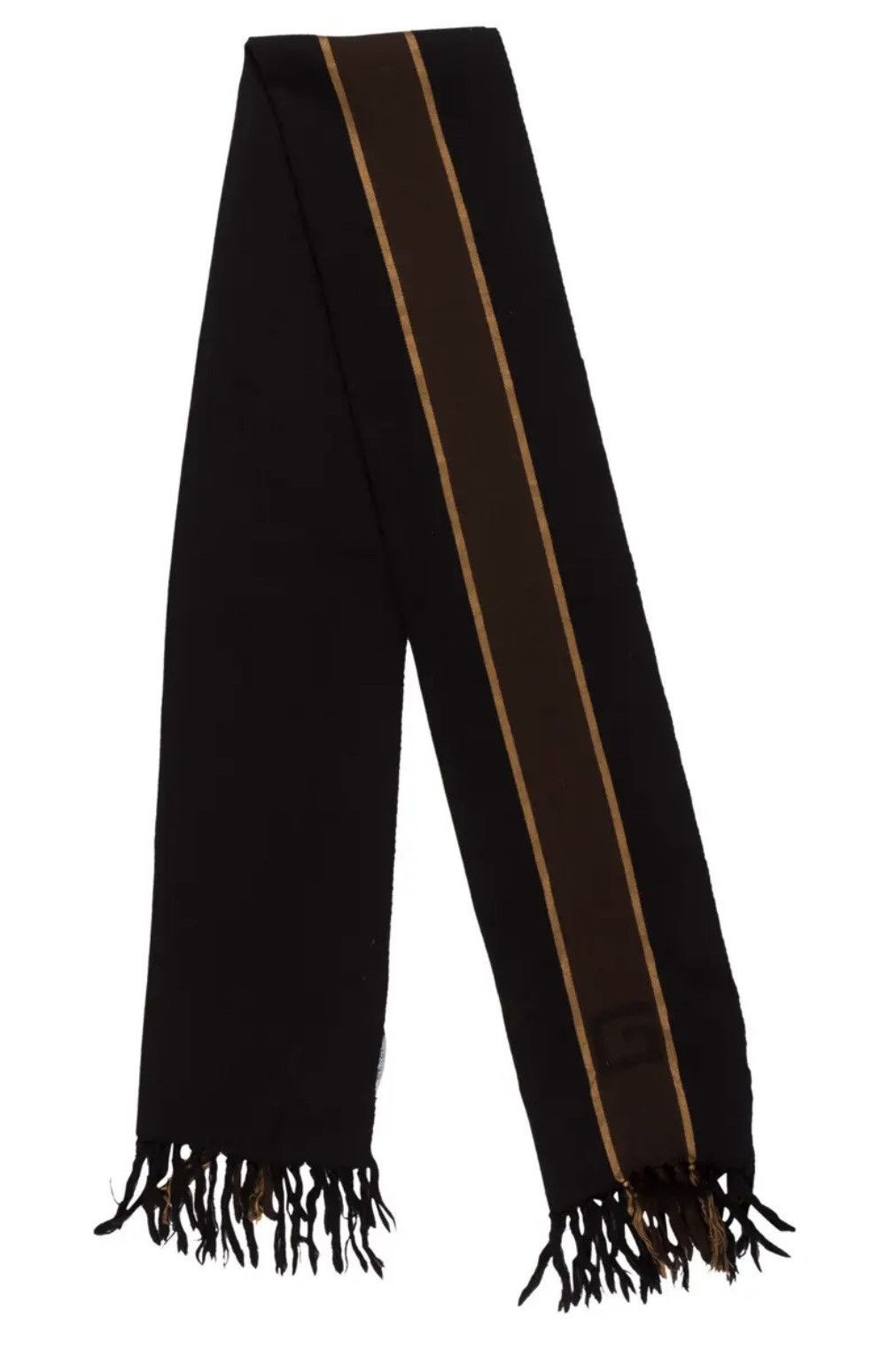 Gucci × Tom Ford Gucci woven wool and silk fringe scarf - Tom Ford era Size ONE SIZE - 1 Thumbnail