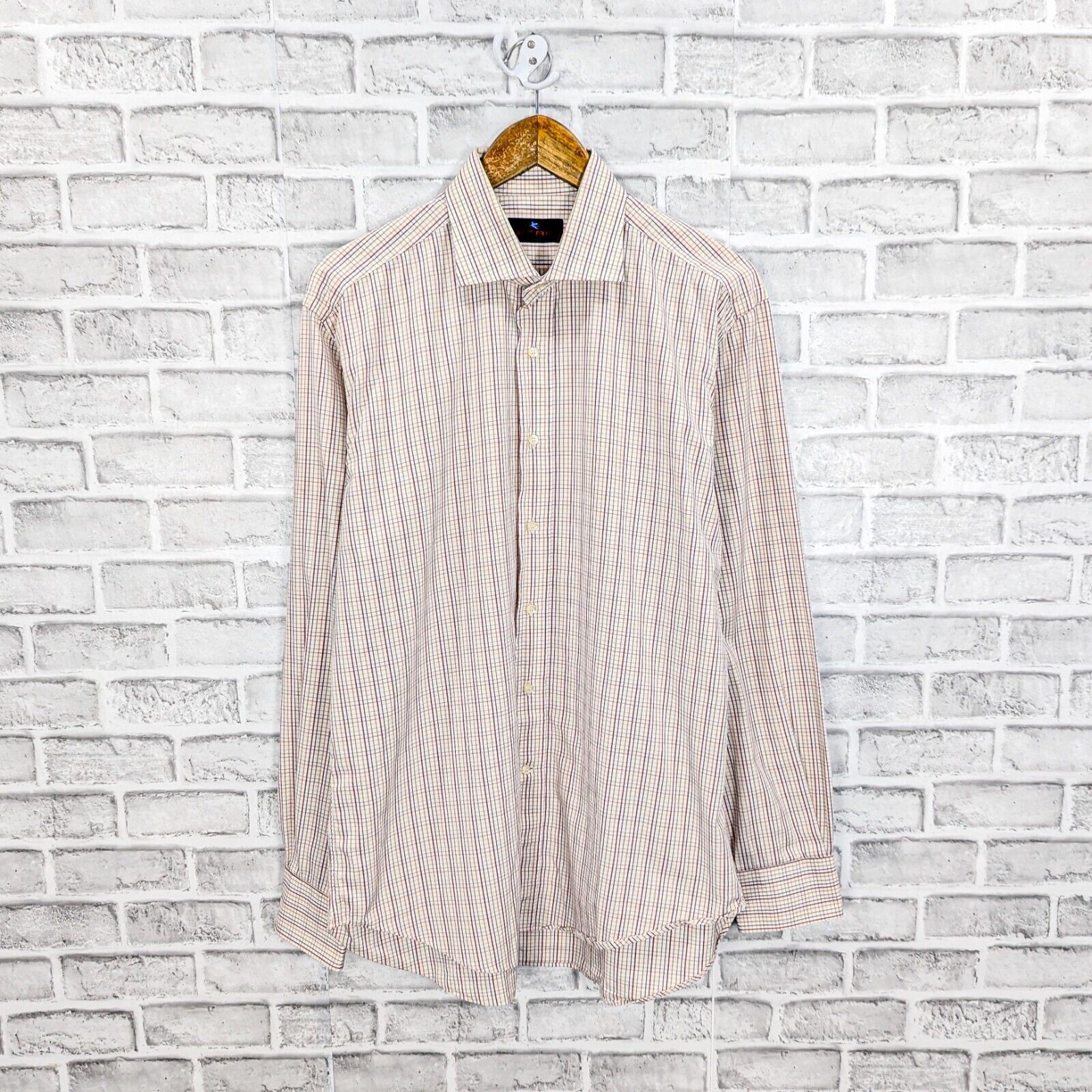 Etro ETRO Milano Button up Shirt Multi color grid check cotton Size US L / EU 52-54 / 3 - 1 Thumbnail