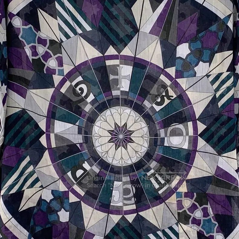 Hermes Hermes Multicolor Compass Geometric Pattern Printed Cotton Size XXS / US 00 / IT 34 - 4 Thumbnail