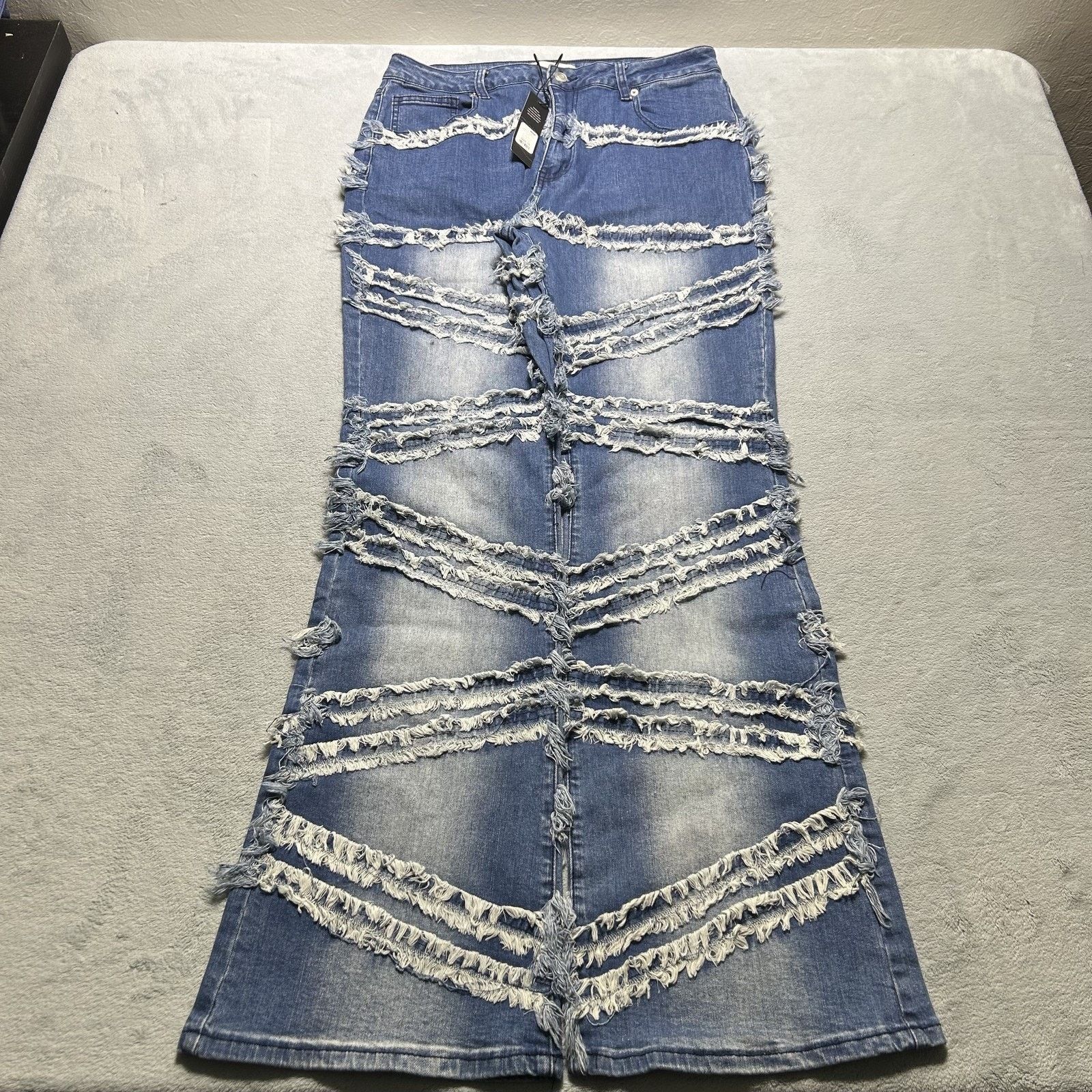 Rockstar Games Patchwork Beyond Baggy Stacked Jeans sz 15 32x33 Hamilton Size 32" / US 10 / IT 46 - 17 Thumbnail