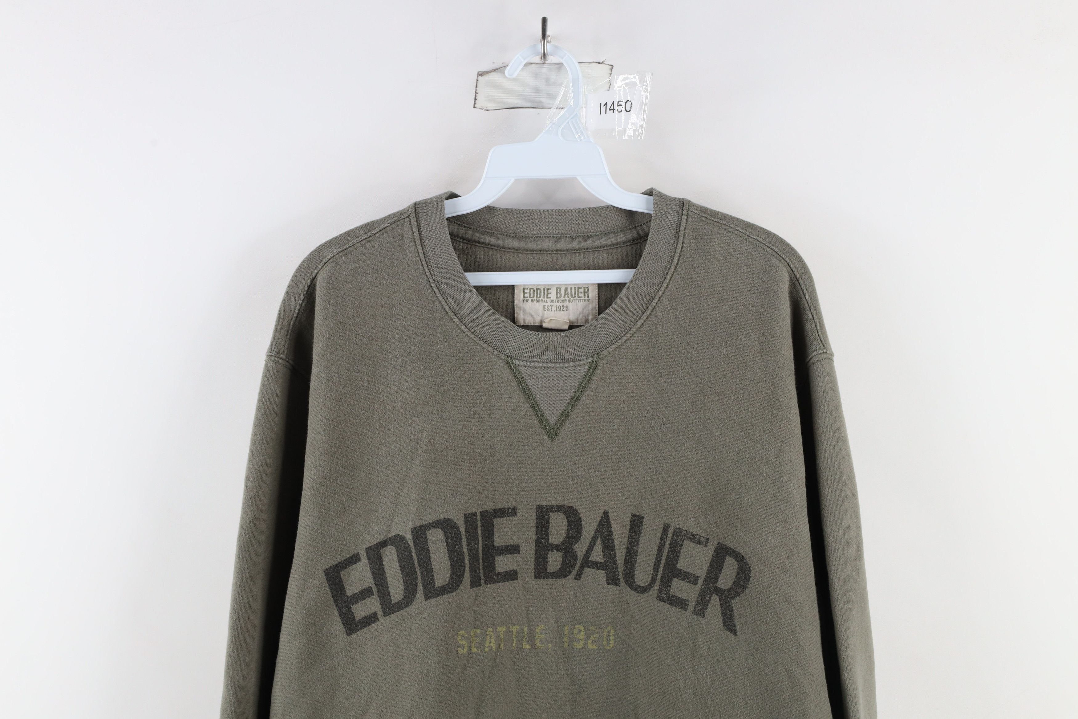 Eddie Bauer × Vintage Vintage Eddie Bauer Block Letter Crewneck Sweatshirt Green Size US XL / EU 56 / 4 - 2 Thumbnail
