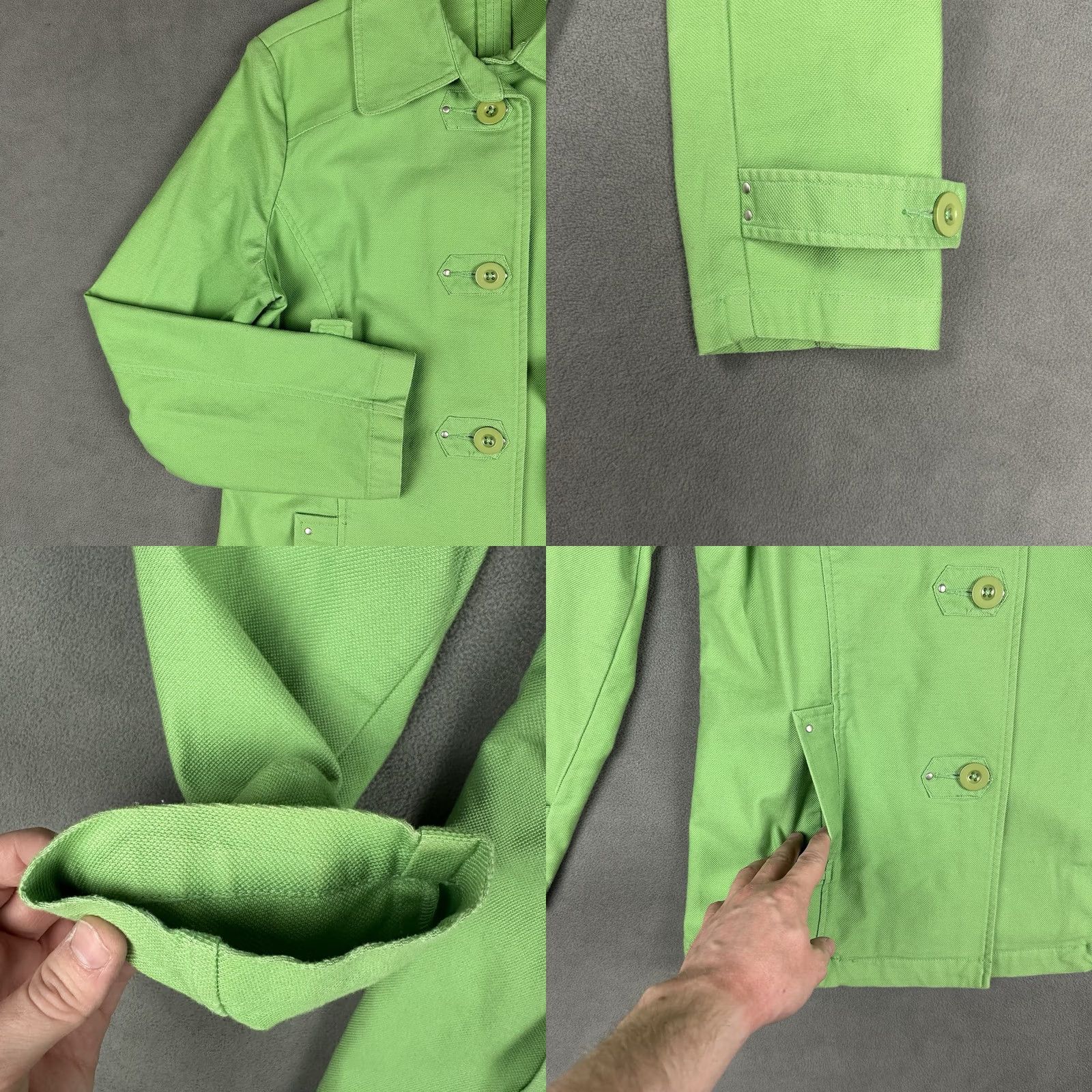 Apple VINTAGE Field Gear Chore Jacket Womens Small Apple Green Twill Button Front Outdoor GUC Size S / US 4 / IT 40 - 8 Thumbnail