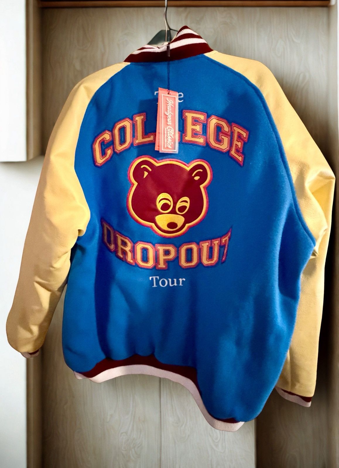 Homme + Femme La Homme Femme Varsity Jacket XL Blue Yellow Streetwear NWT Size US XL / EU 56 / 4 - 1 Thumbnail