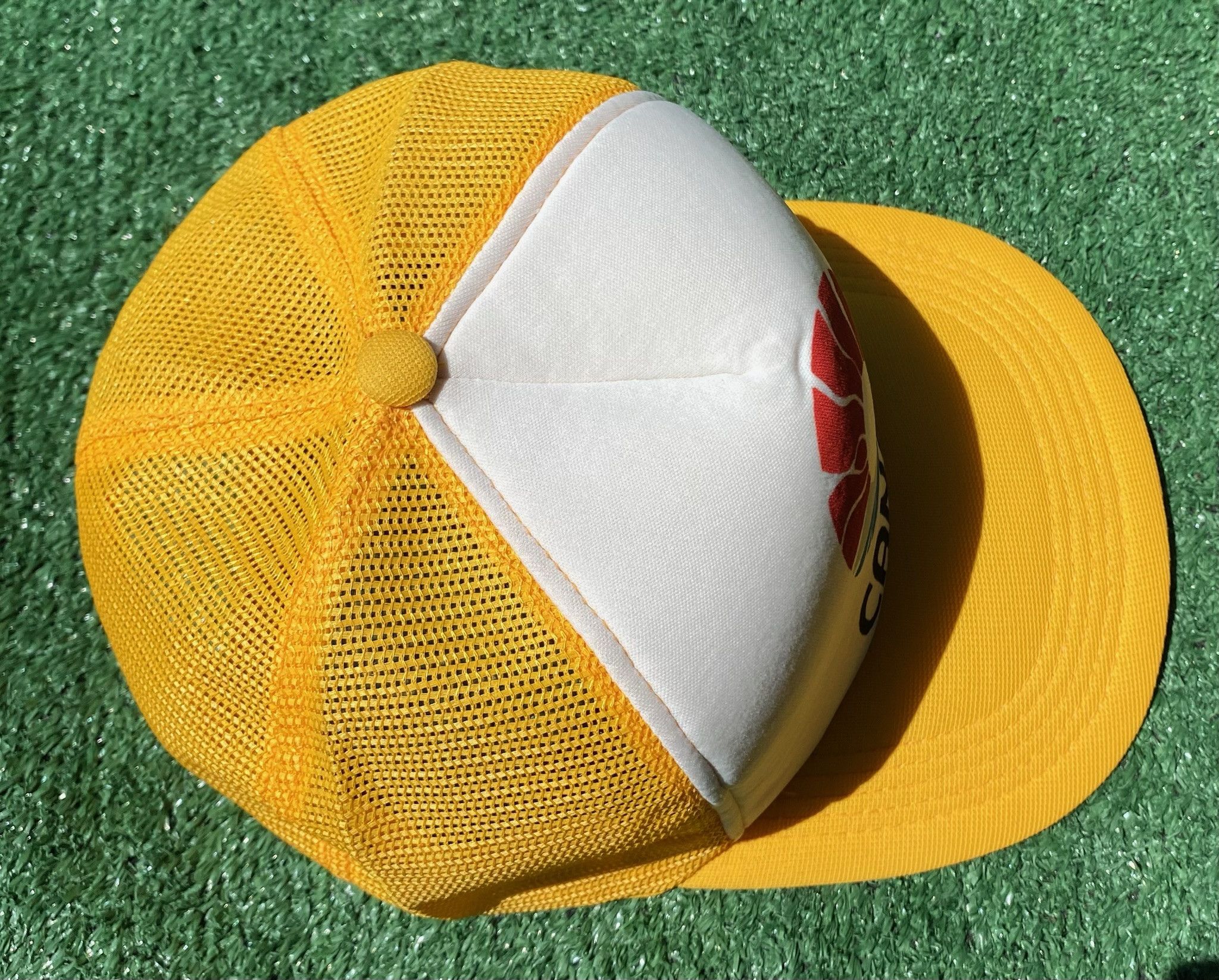Vintage Vintage 80’s Cancun Mexico Yellow Snapback Trucker Hat Size ONE SIZE - 6 Thumbnail