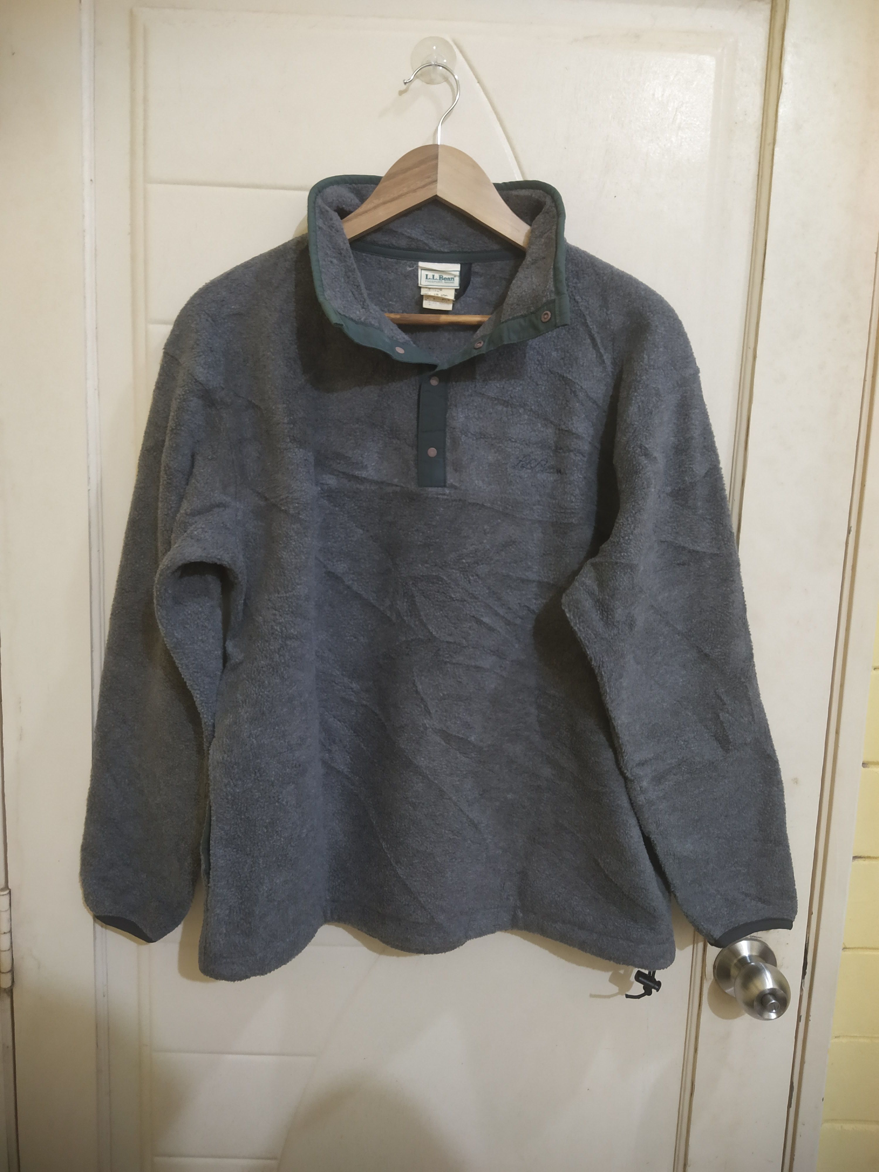 L.L. Bean L.L Bean Vintage Blue Snap Button Fleece Pullover Jumper Size US M / EU 48-50 / 2 - 3 Thumbnail