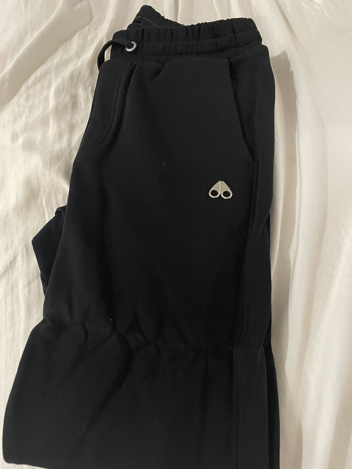 image of Moose Knuckles Heroes Cotton Track Pants (Size Small) in Black, Men's (Size 30)