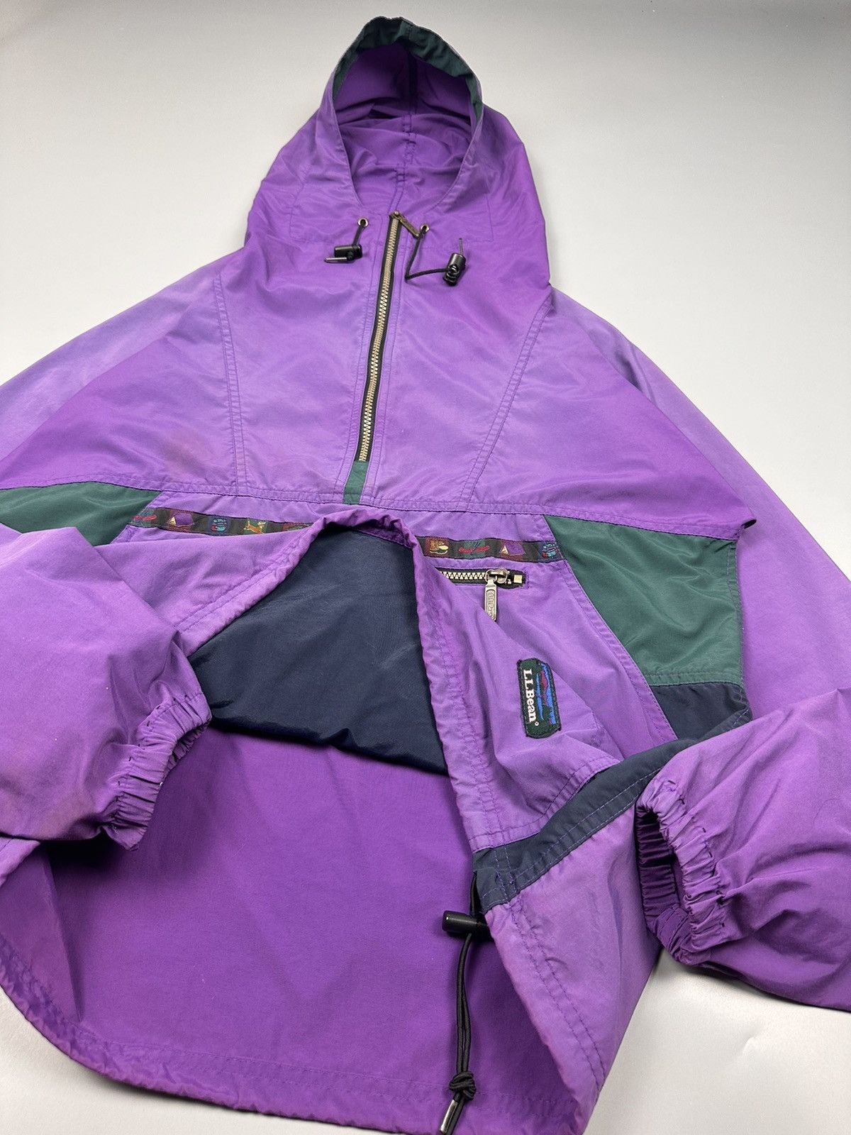 L.L. Bean × Native × Vintage Vintage LL Bean Anorak Native Half Zipper Hoodie Size US L / EU 52-54 / 3 - 7 Thumbnail
