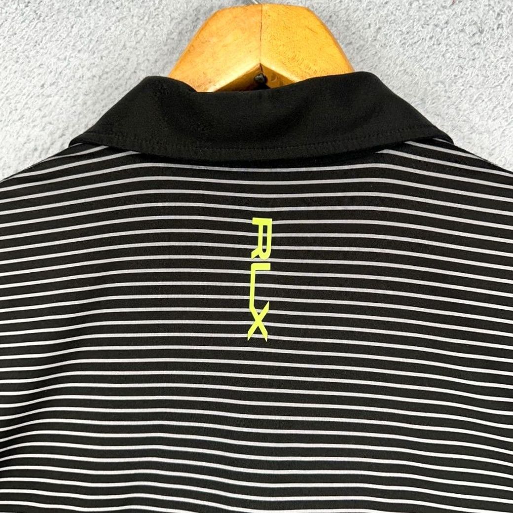 RLX Ralph Lauren VINTAGE RLX Ralph Lauren Shirt Mens Medium Black Striped Polo Golf Rugby (Hickory Stripe) Size US M / EU 48-50 / 2 - 6 Thumbnail