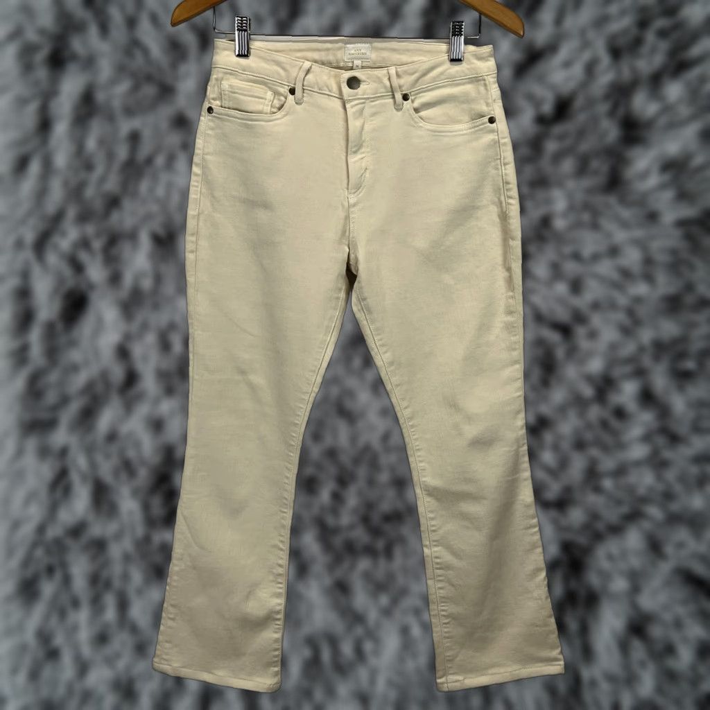 Vintage Ann Mashburn Jeans Womens 26 Cream Denim Bootcut Made In The USA Ivory Ecru USA 90s? Size 26" / US 2 / IT 38 - 1 Thumbnail