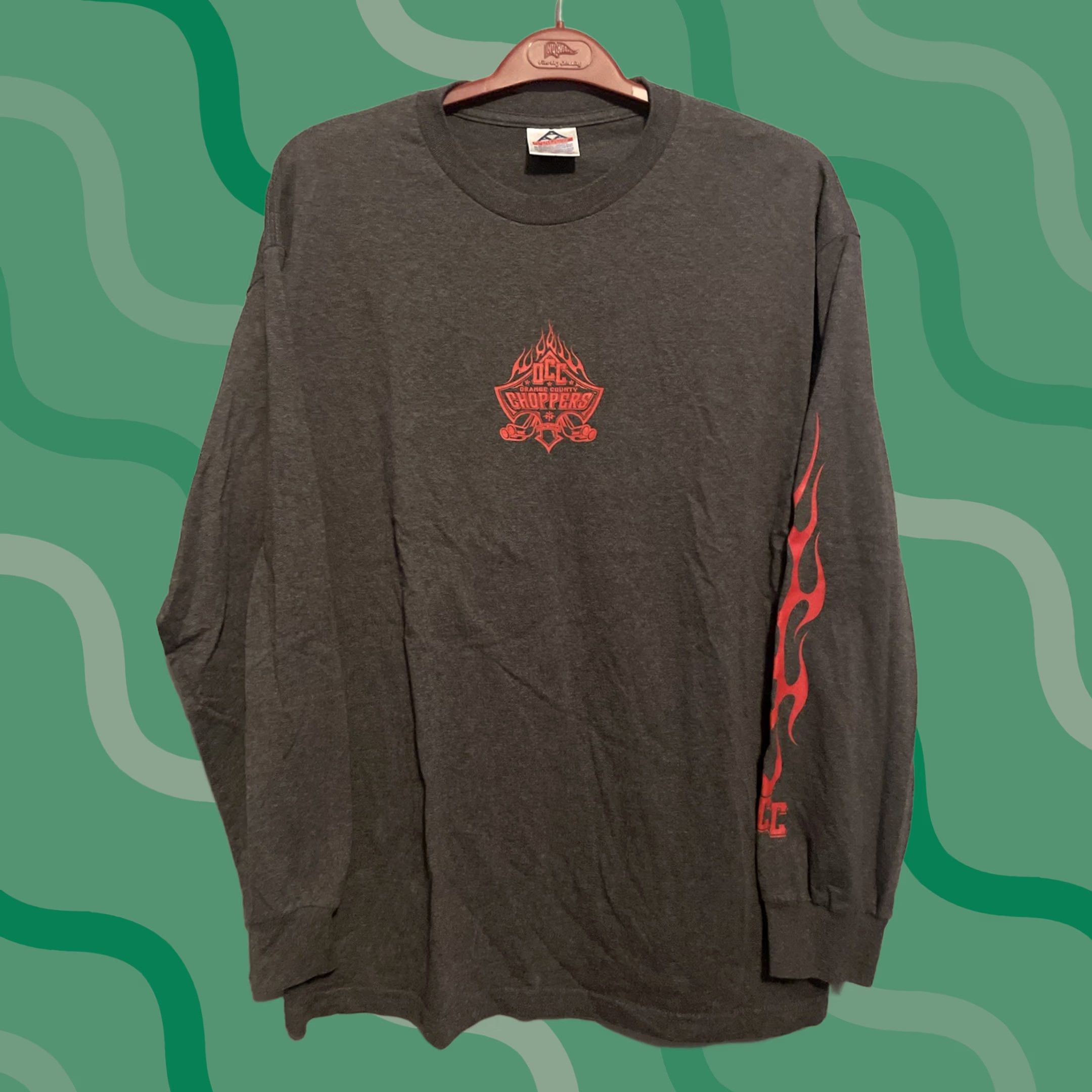 Logo 7 VINTAGE Orange County Chopper Shirt Mens XL Gray VTG Men Long Sleeve Logo Graphic Cotton Size US XL / EU 56 / 4 - 1 Thumbnail