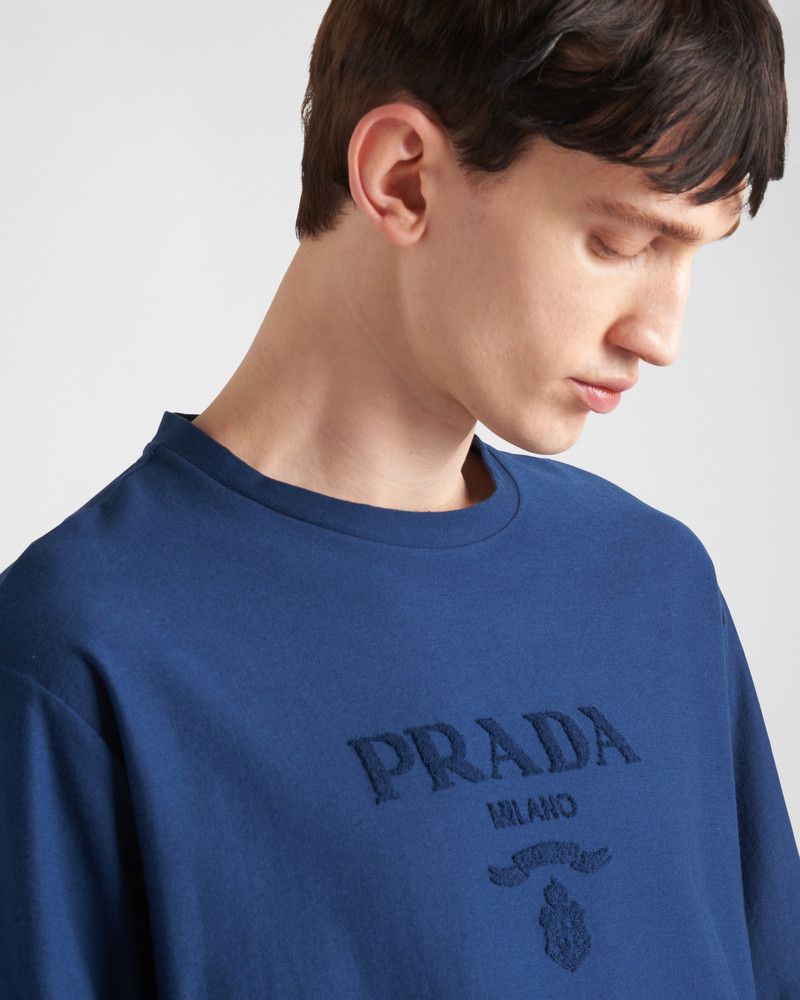 Prada o1w1db10426 Technical T-Shirt in Blue Size US S / EU 44-46 / 1 - 3 Thumbnail