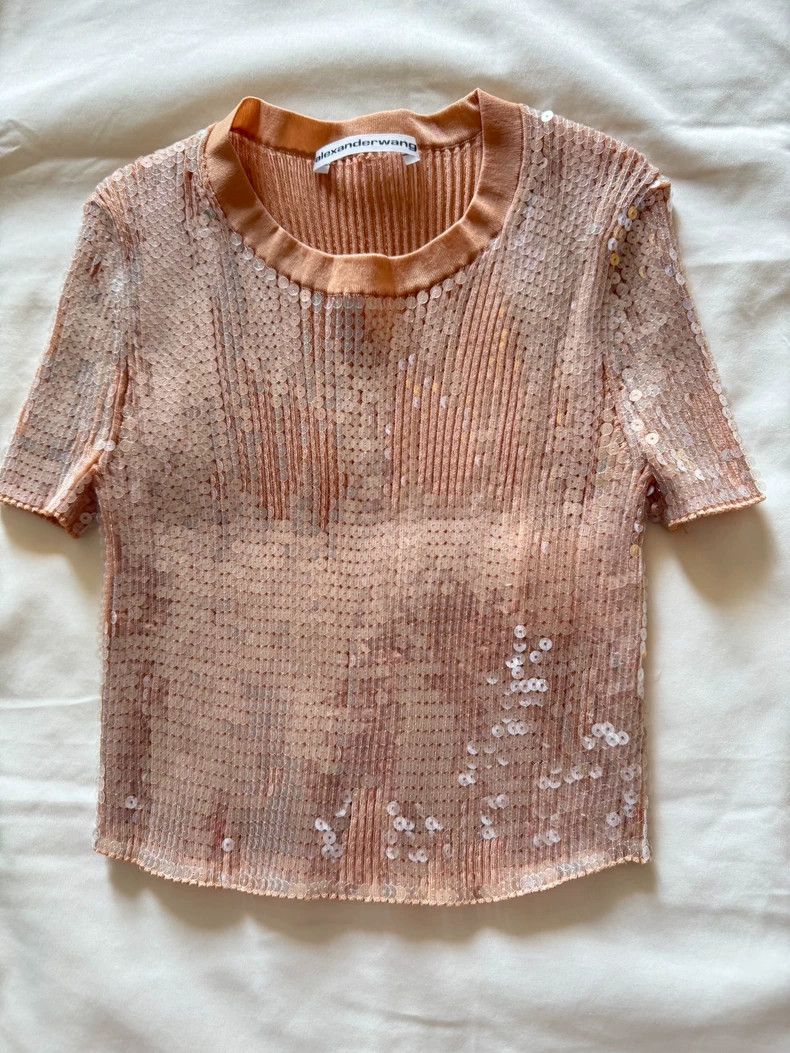 Alexander Wang Alexander Wang Sequin Embellished T-shirt Size S / US 4 / IT 40 - 1 Thumbnail