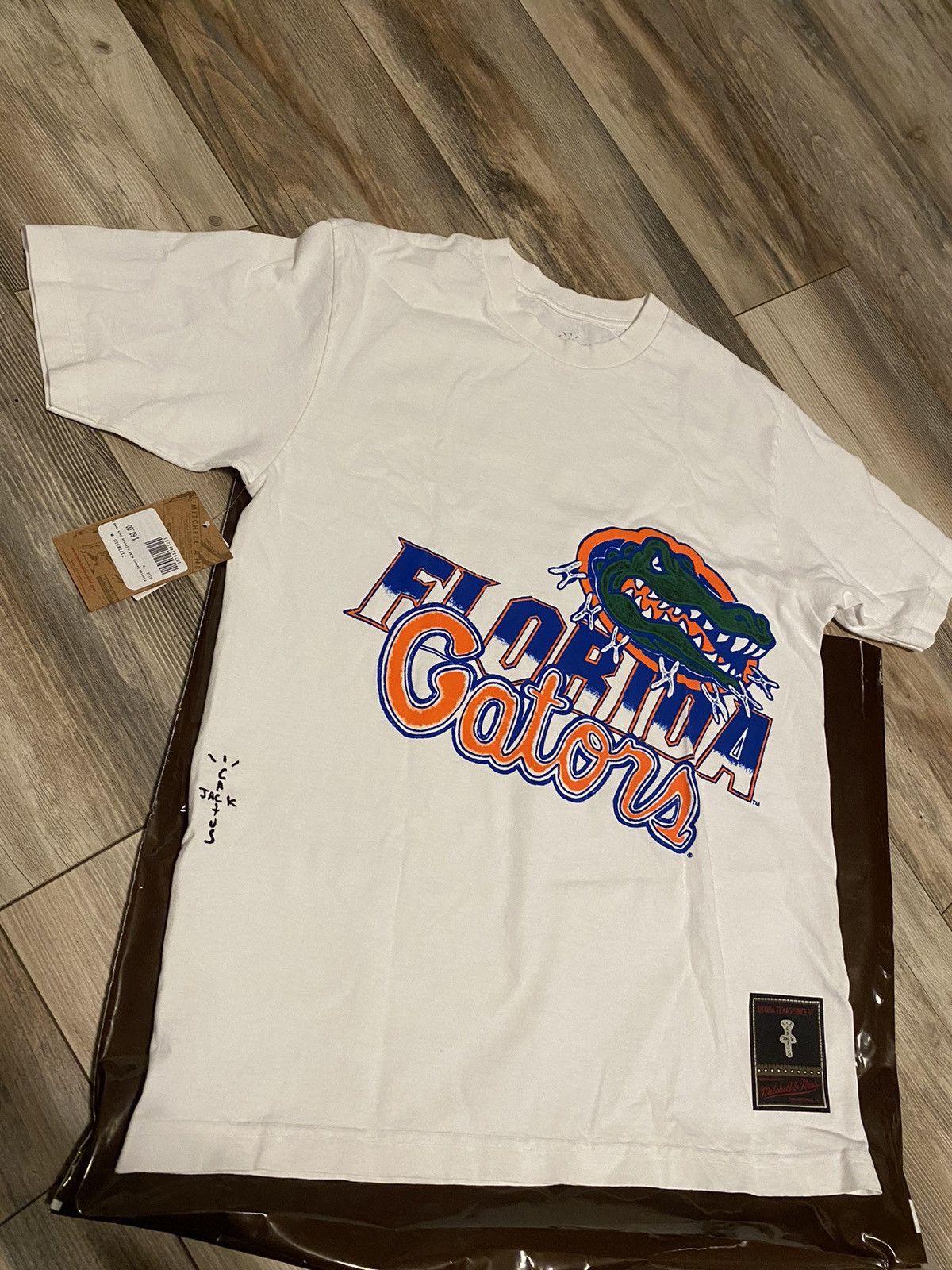 Mitchell & Ness × Travis Scott Travis Scott Cactus Jack University of Florida White Tee Size US M / EU 48-50 / 2 - 1 Thumbnail
