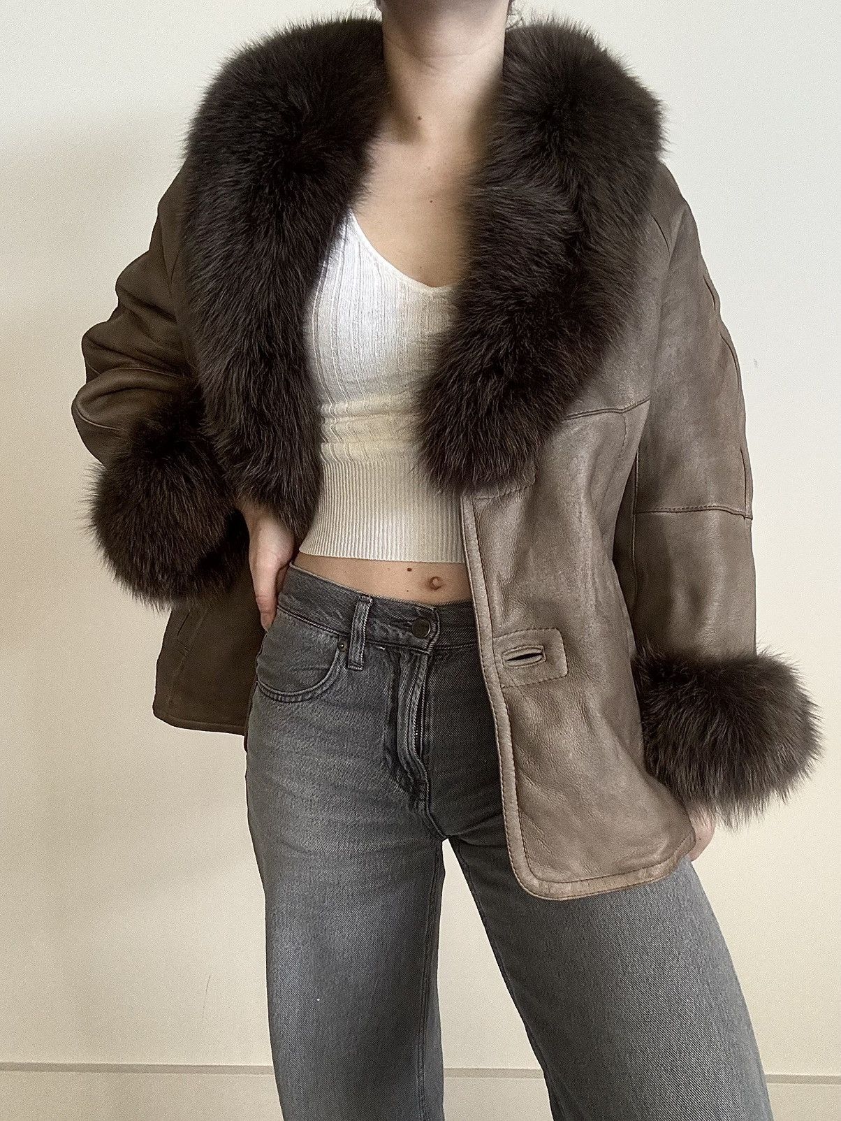 Pierre Balmain Pierre Balmain Shearling Leather Jacket Genuine Fur Trim Size M / US 6-8 / IT 42-44 - 6 Thumbnail