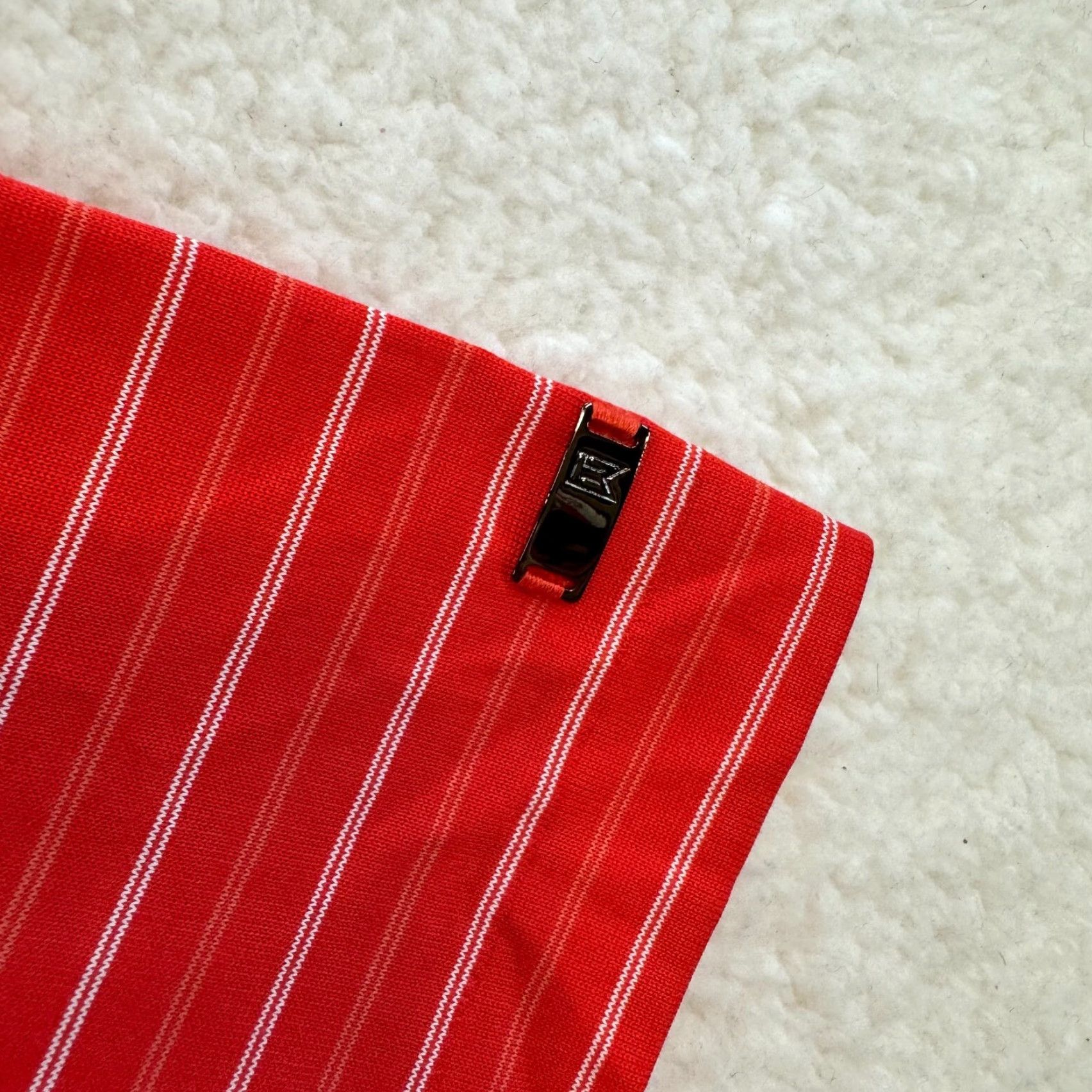 Vintage Tiger Woods Golf Polo Shirt Striped Red Dri-Fit Short Sleeve Large Mens Polo Size US L / EU 52-54 / 3 - 4 Thumbnail