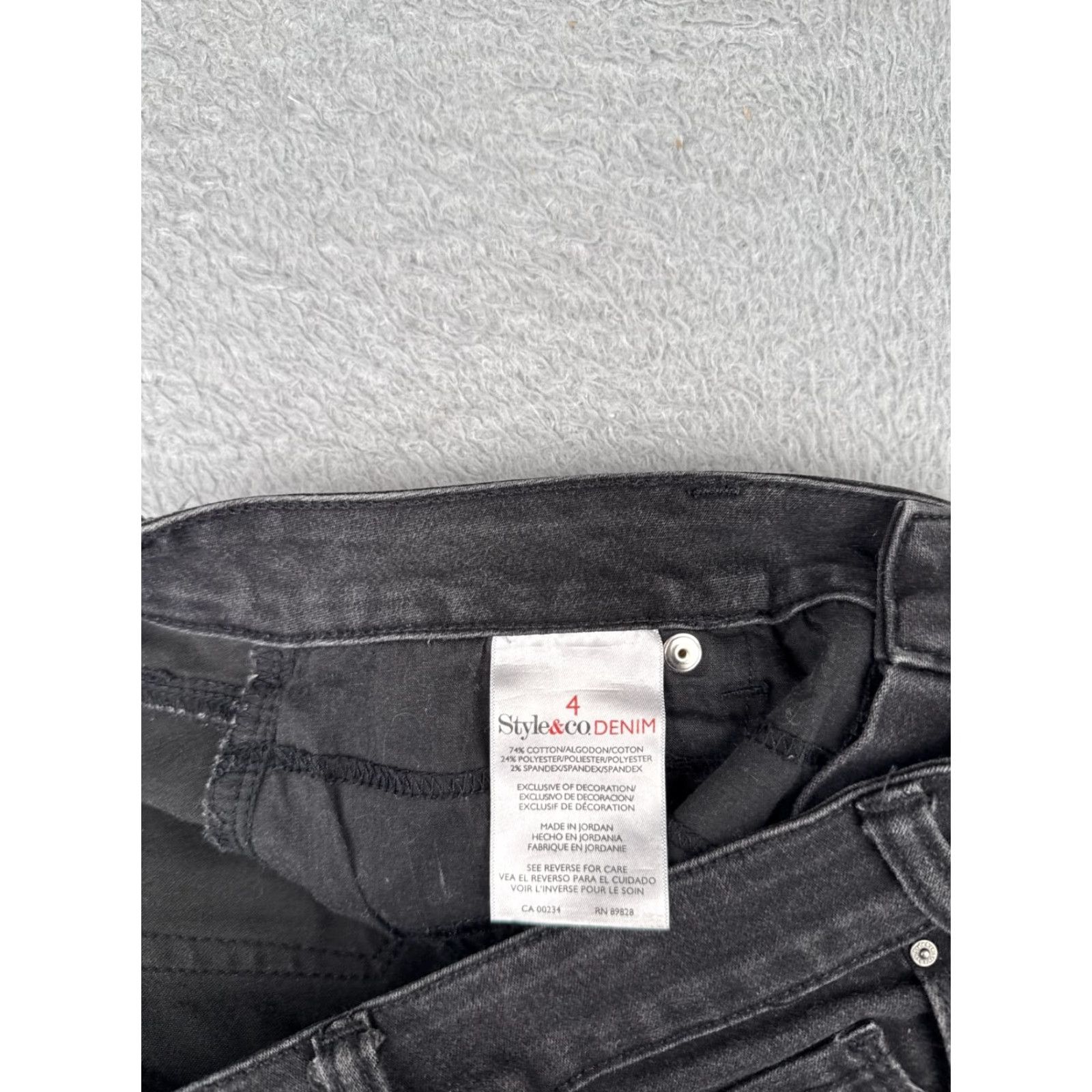 Vintage Style&co. Jeans Womens 4 Black Denim Skinny Mid Rise 28x30 Cotton Size 27" / US 4 / IT 40 - 7 Thumbnail