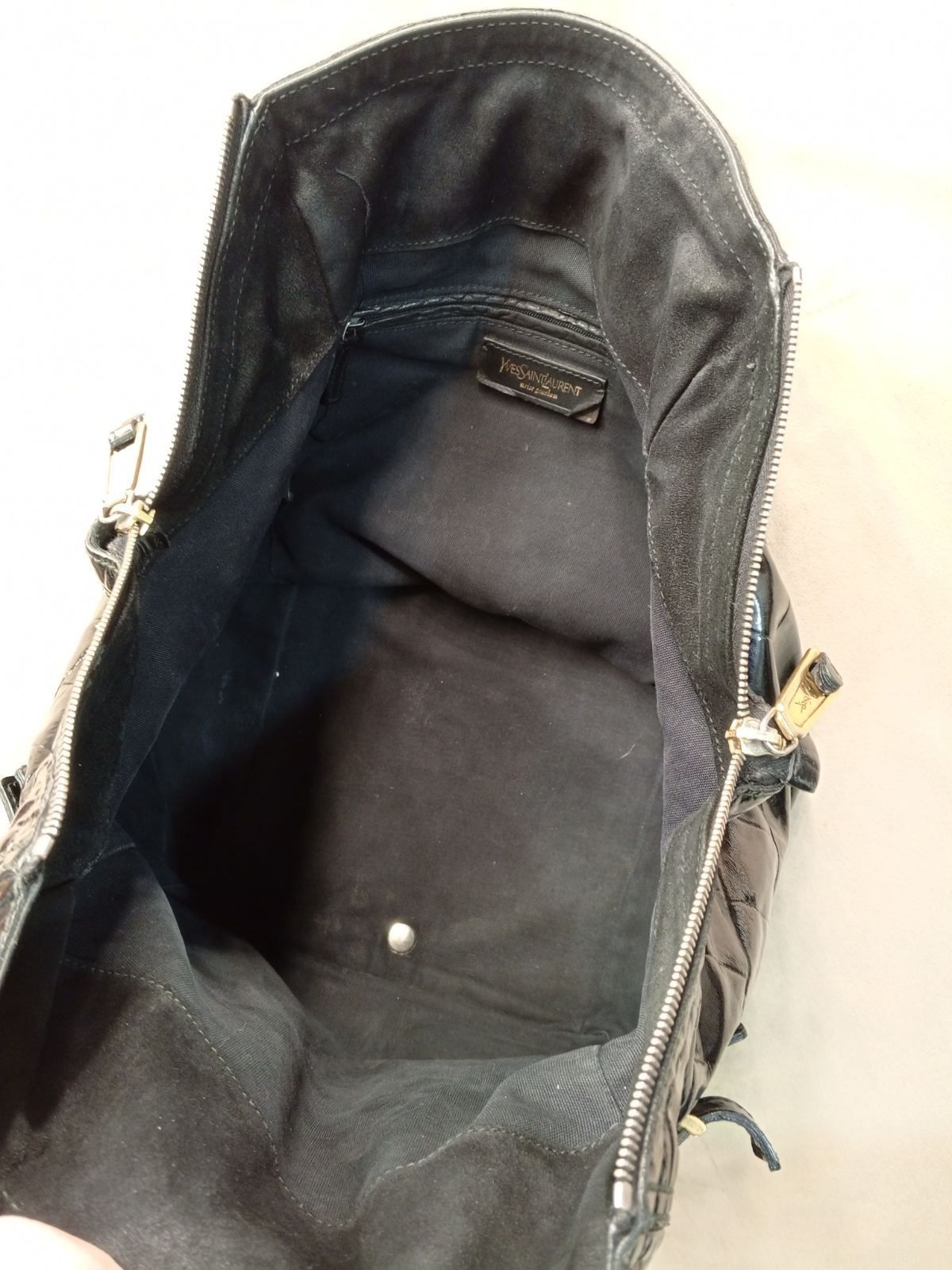 Saint Laurent Paris Yves Saint Laurent Rive Gauche Vintage Patent Leather Bag Size ONE SIZE - 5 Thumbnail