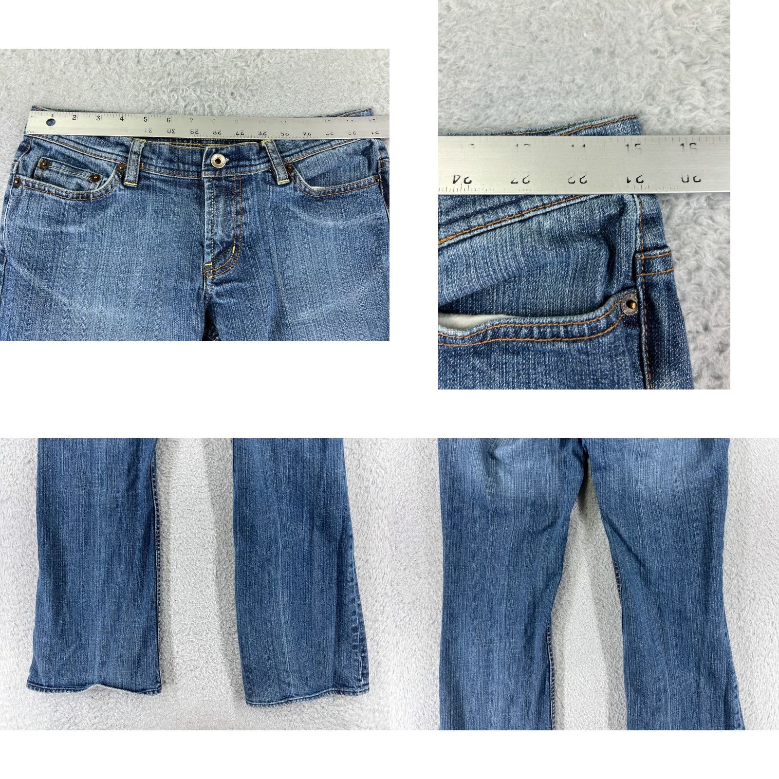 Express Express Jeans Bootcut Denim 30x29 Womens 8 Blue Cotton Elastane Low Rise 5-Pocket Design Inseam 29 Regular Size 30" / US 8 / IT 44 - 9 Thumbnail