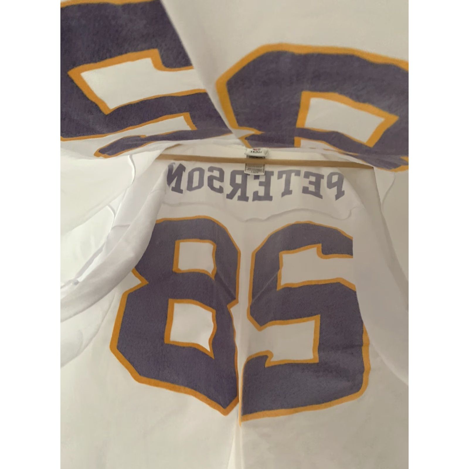 NFL NFL Team Apparel Minnesota Vikings #28 Adrian Peterson White Jersey Men's Size M Size US M / EU 48-50 / 2 - 8 Thumbnail