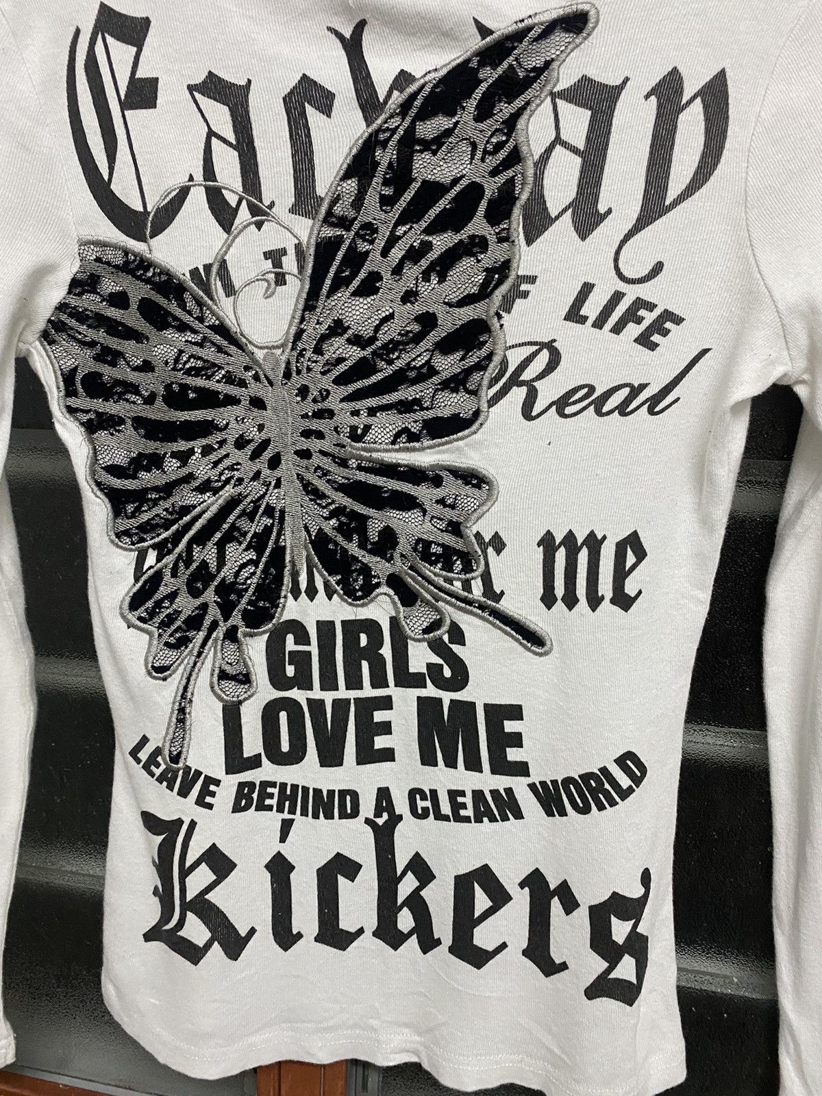 14th Addiction × Beauty Beast × If Six Was Nine Unisex Shirt Garnet Butterfly Heart Club Out Cry Girl Size US XS / EU 42 / 0 - 4 Thumbnail
