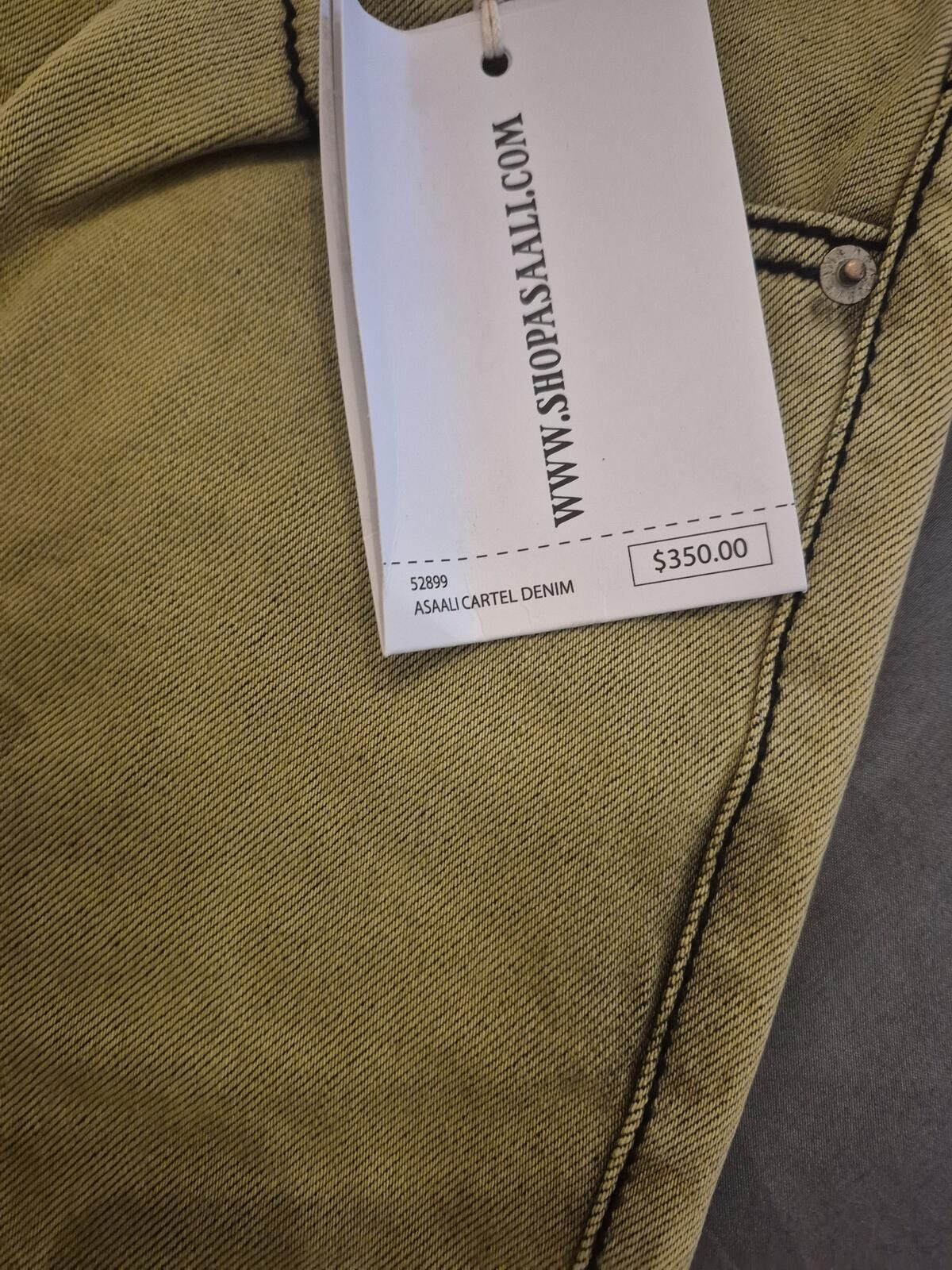 Asaali Asaali Yellow Cartel Denim Jeans Size 30 MSRP $350 Size US 30 / EU 46 - 5 Thumbnail