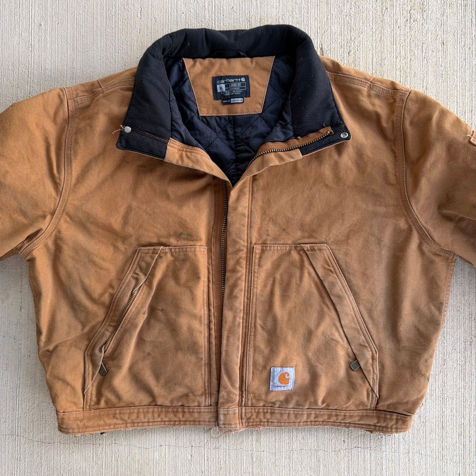 Carhartt × Vintage Carhartt brown cropped Detroit style work wear jacket Size US XL / EU 56 / 4 - 3 Thumbnail
