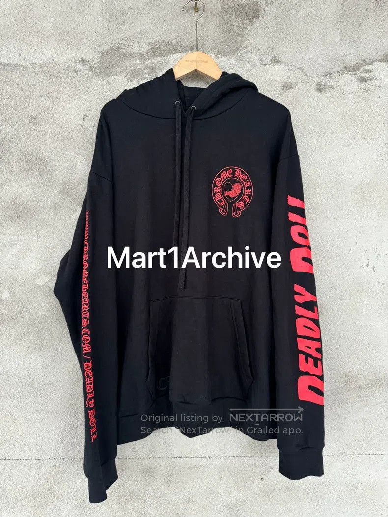 Chrome Hearts CHROME HEARTS Black and Red Hooded Sweatshirt Size US XL / EU 56 / 4 - 2 Thumbnail