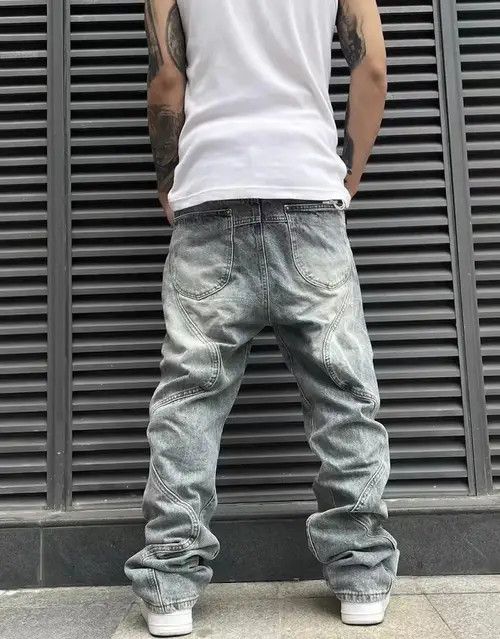 Jean Street 90’s hiphop washed skateboard hip-hop jeans Size US 34 / EU 50 - 2 Thumbnail