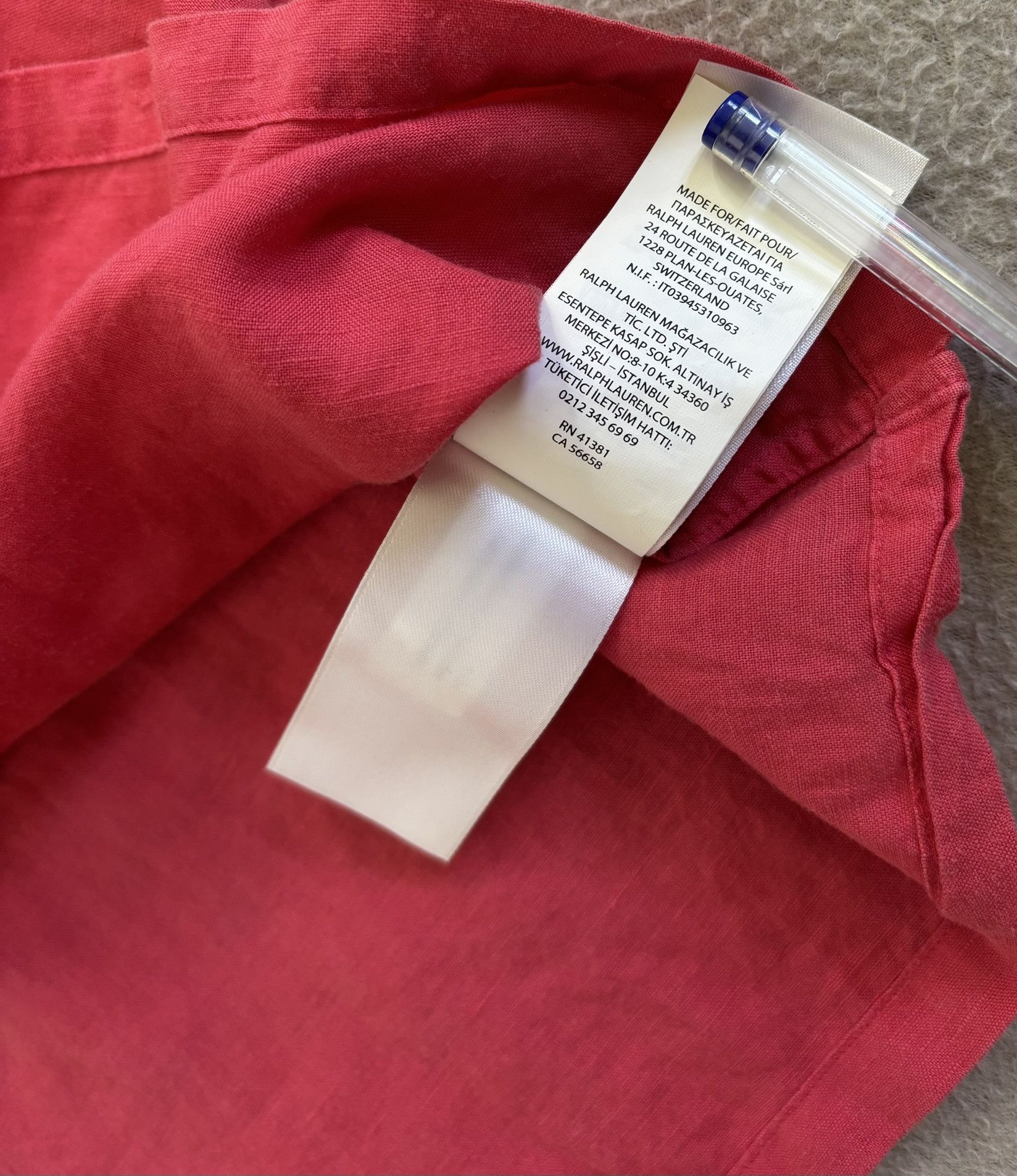 Polo Ralph Lauren Polo Ralph Lauren Red Linen shirt Medium Size US M / EU 48-50 / 2 - 18 Thumbnail