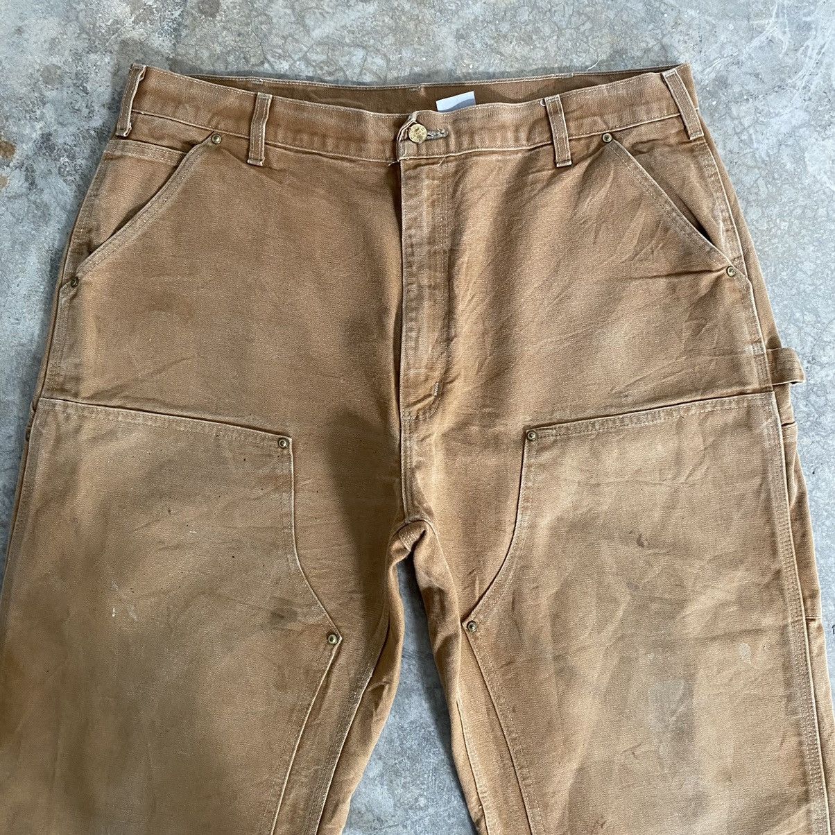 Carhartt Vintage Carhartt Double Knee Faded Tan Carpenter Pants Size US 39 - 8 Thumbnail