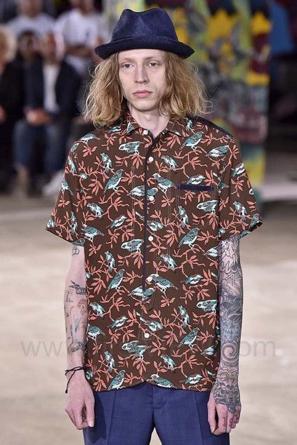 image of Junya Watanabe S/s'17 Aloha Floral Shirt in Brown, Men's (Size Small)