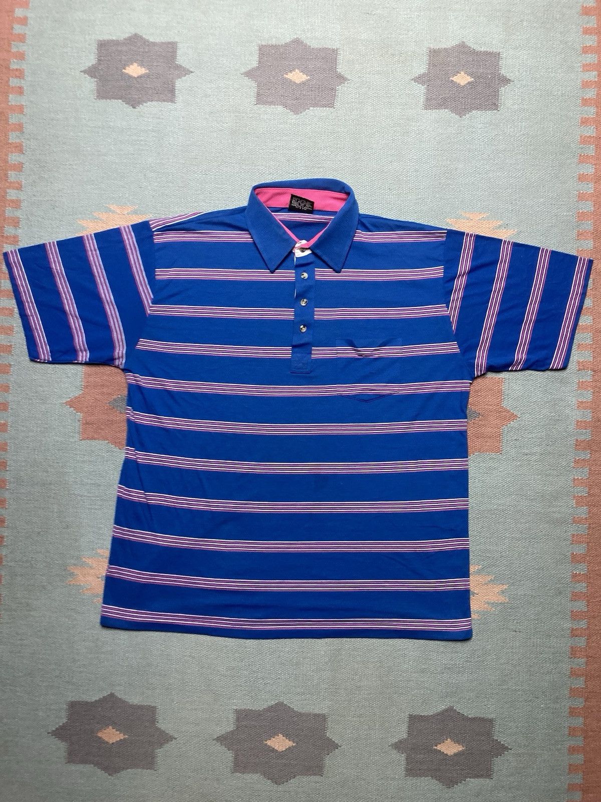 Vintage Vtg short sleeve polo shirt striped golf soft Chip Beck XL Size US XL / EU 56 / 4 - 1 Thumbnail