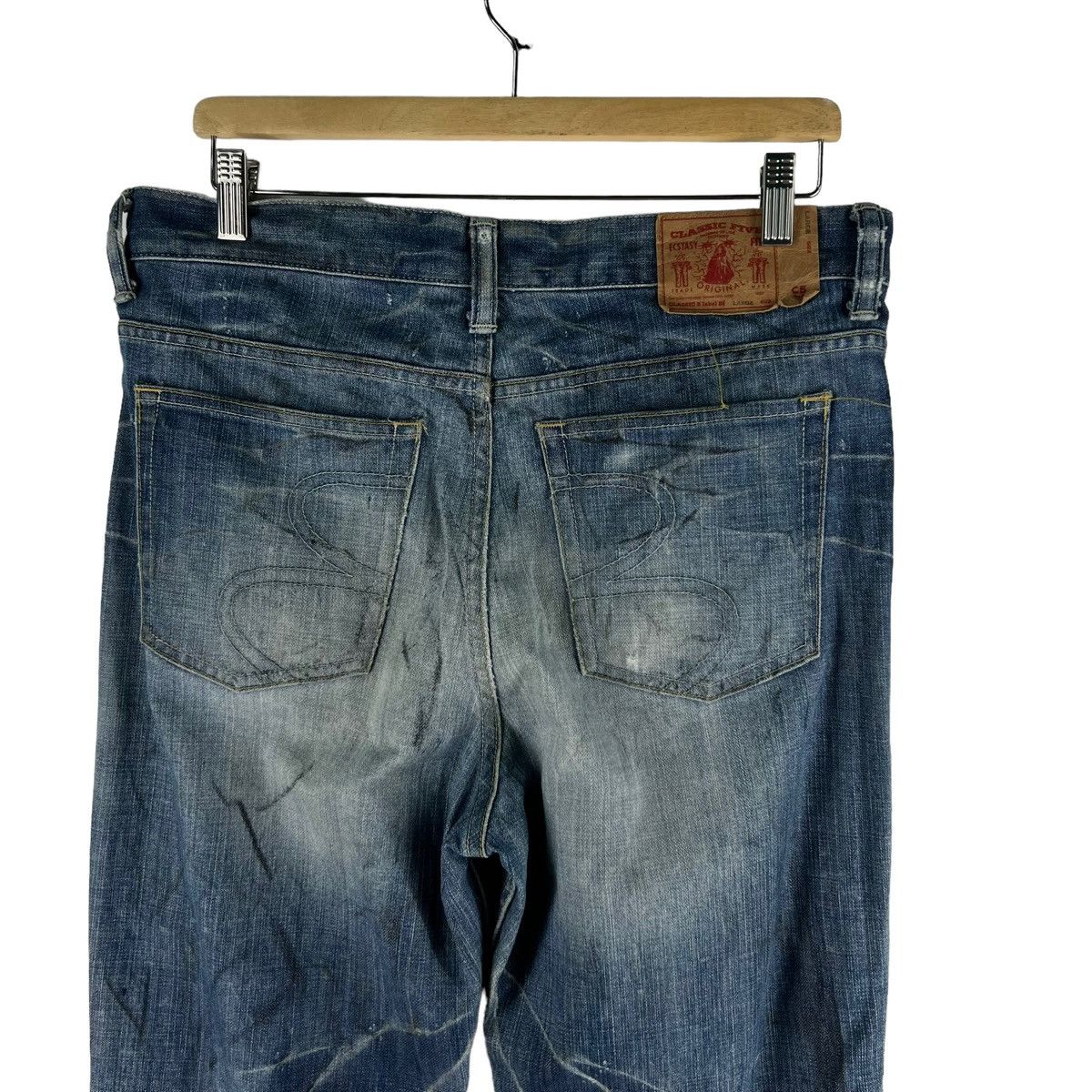 Hysteric Glamour 🔥VTG DENIM JEANS DISTRESSED PUNK ECSTASY JAPAN Size US 38 / EU 54 - 8 Thumbnail