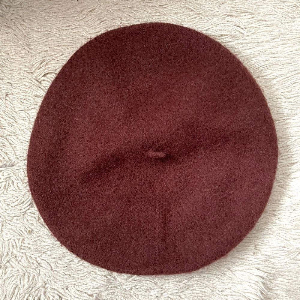 Vintage Brown Wool Beret - Small /Medium, Unisex Size ONE SIZE - 4 Thumbnail