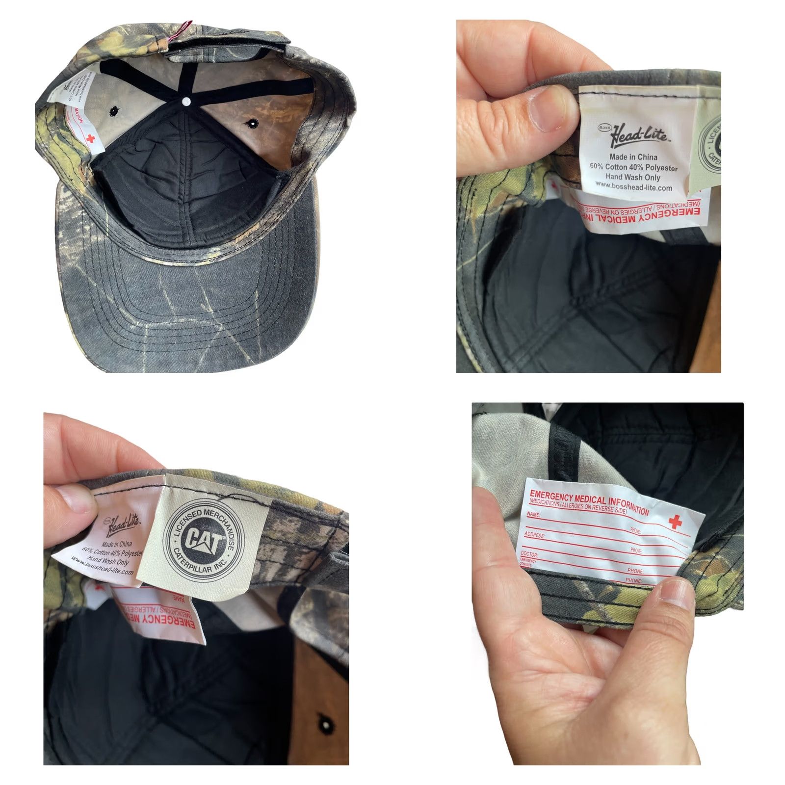 Vintage VINTAGE Catapillar Rare Baseball Hat Cap W/Built In Flashlight Green Camouflaged Men's Size ONE SIZE - 9 Thumbnail