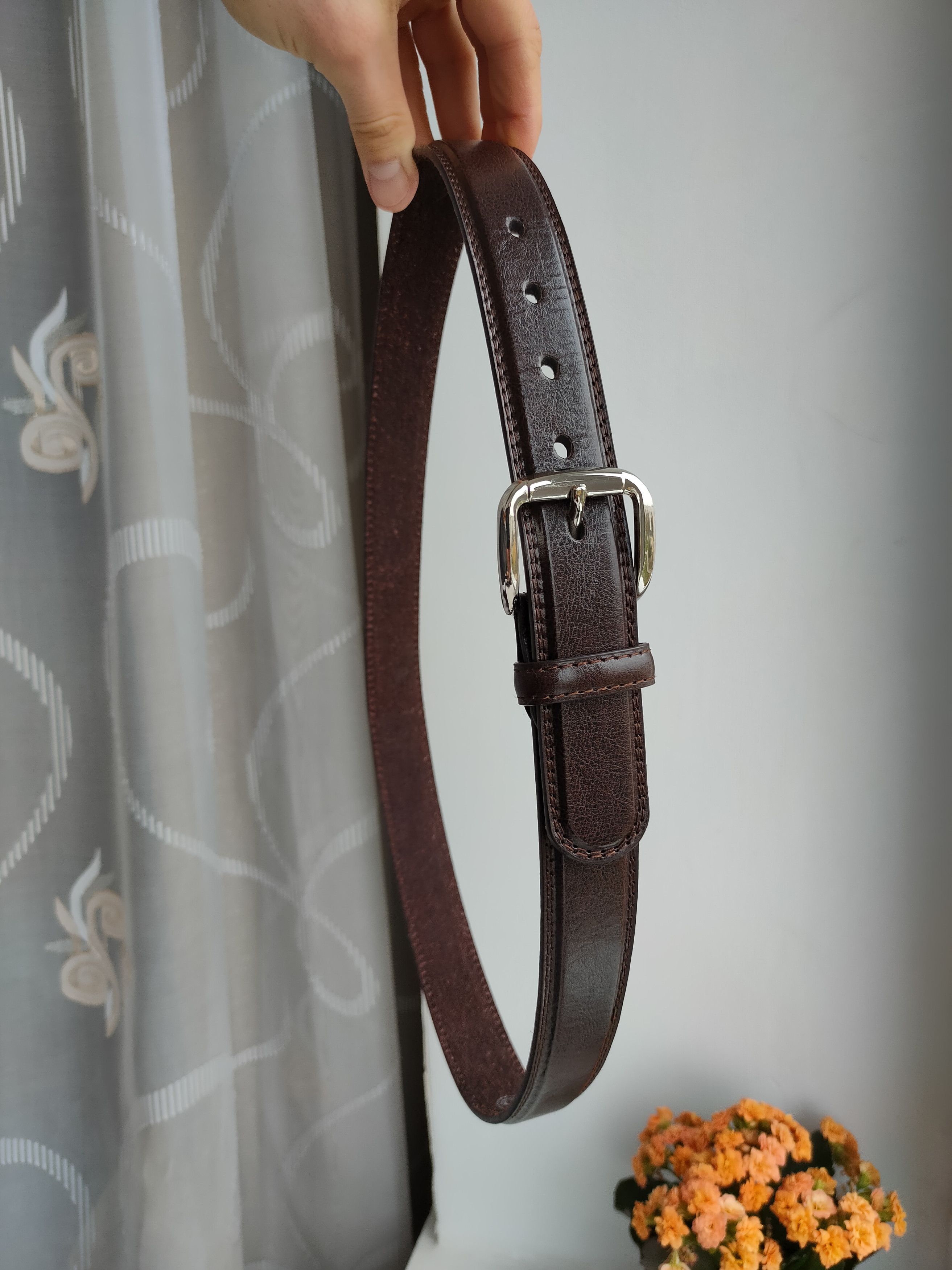Genuine Leather Carabou Avantgarde Leather Belt Bonded Leather Belts Size ONE SIZE - 7 Thumbnail