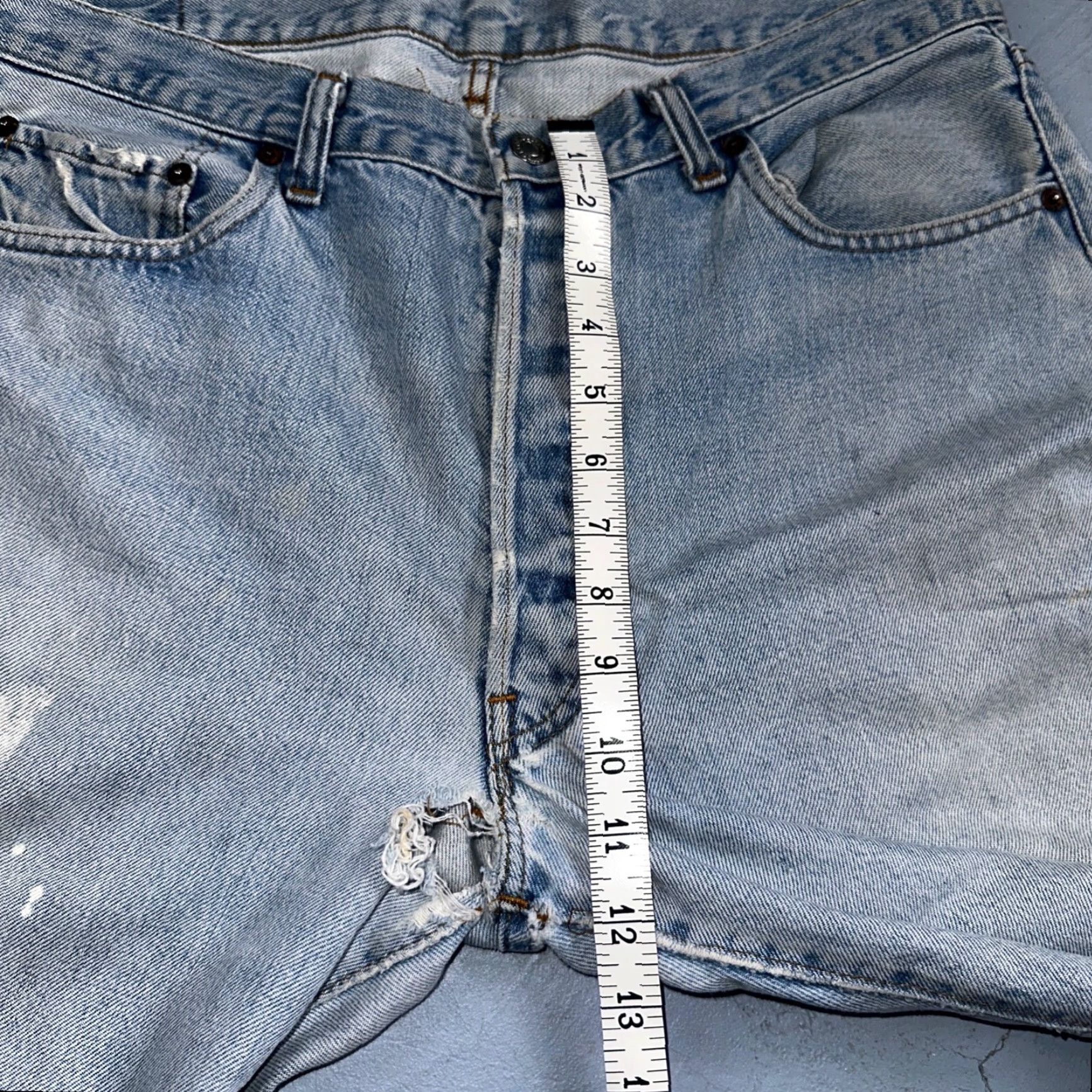 Levi's VINTAGE Levi's 501 XX Jeans 80s Redline Selvedge USA Light Wash 38x32 34x27 Mens Straight Denim Blue Cotton Button Closure Distressed Pattern Solid Size US 38 / EU 54 - 6 Thumbnail