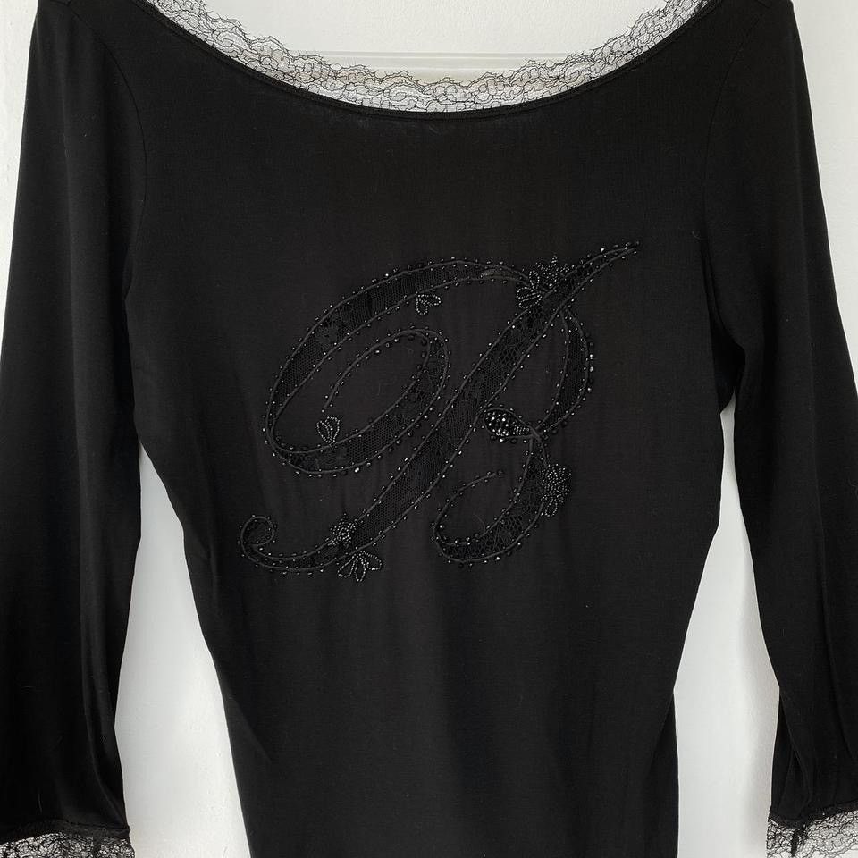 blumarine jeans vintage 3/4 sleeve top
