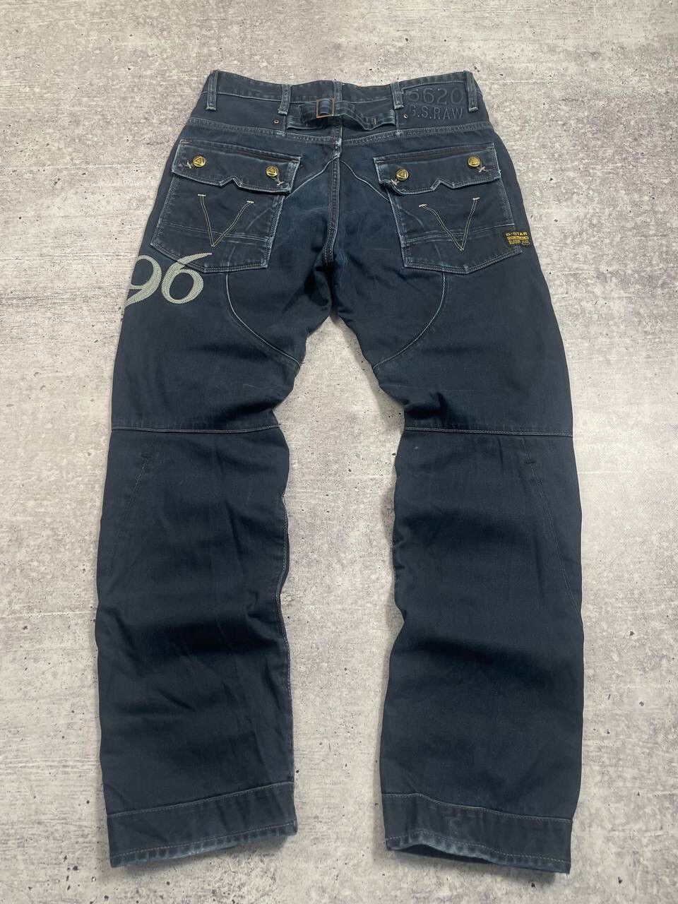 G-Star Vintage G Star Raw 96 Logo Biker Denim Jeans Y2K Size US 32 / EU 48 - 2 Thumbnail