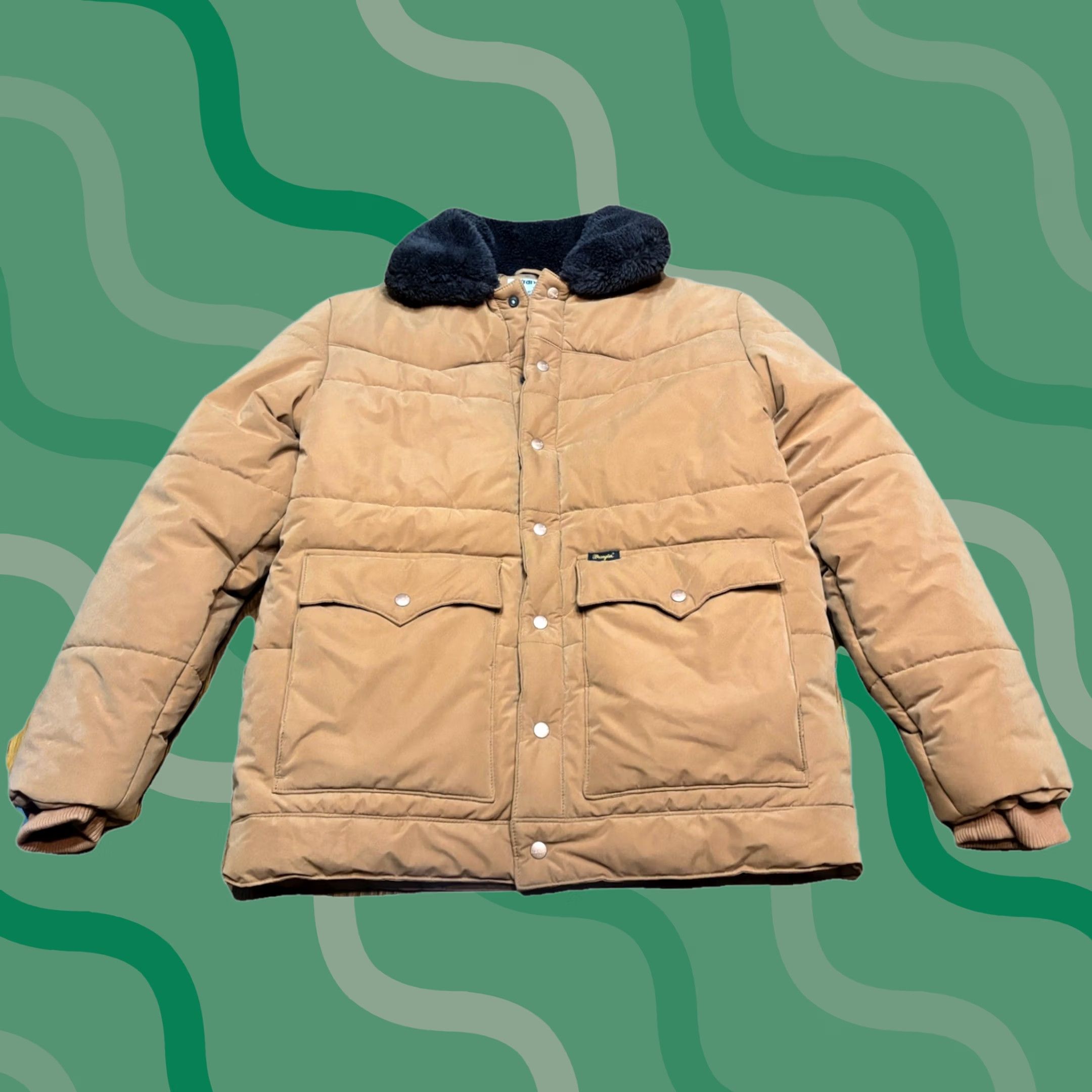 Wrangler VINTAGE Wrangler X Stranger Things - JIM HOPPER JACKET - Denim Jacket - XL Mens Brown Retro 90s Puffer Style Size US XL / EU 56 / 4 - 1 Thumbnail