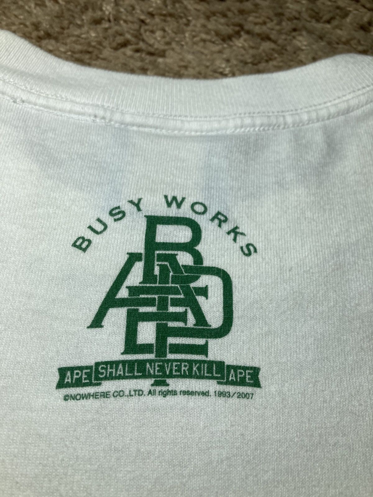Bape 2007 Bape Logo Green Busy Works NFS OG Nigo Size US L / EU 52-54 / 3 - 9 Thumbnail