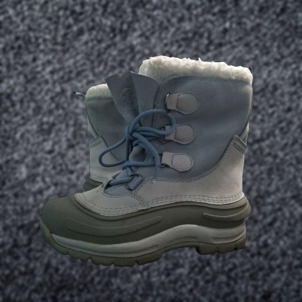 Vintage KAMIK Snow Boot Women’s 7 Waterproof Snow Winter Lace Up Mid-Calf Snowden Blue Leather Boot Womens Size US 7 / IT 37 - 1 Thumbnail