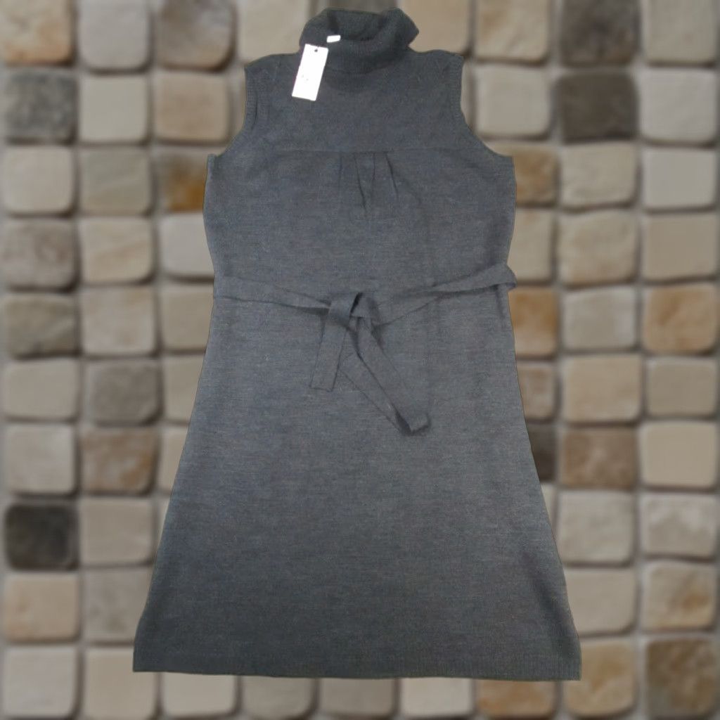 Calvin Klein Calvin Klein Dress Womens Small Black Knit Sweater Knee Length Turtleneck Sleeveless Solid New Size S / US 4 / IT 40 - 1 Thumbnail