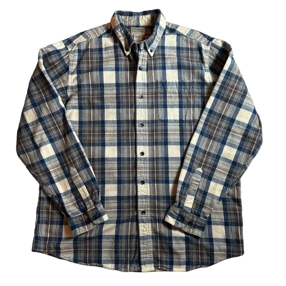 L.L. Bean LL Bean Men's Plaid Flannel Shirt Traditional Fit size Large ...