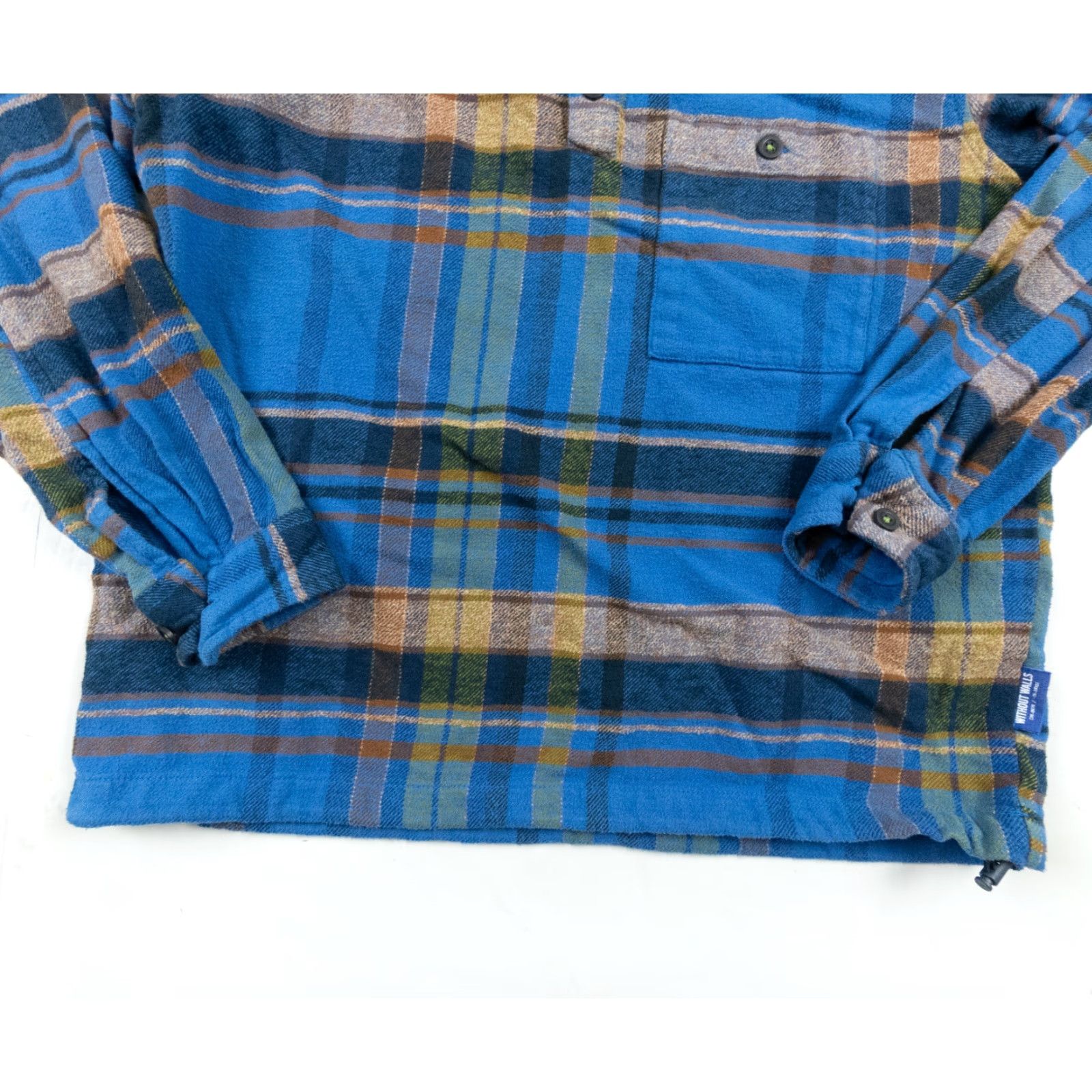 Walls Without Walls Flannel Polo Shirt Adult Small Blue Plaid Long Sleeve Collared Outdoor Mens Size US S / EU 44-46 / 1 - 4 Thumbnail