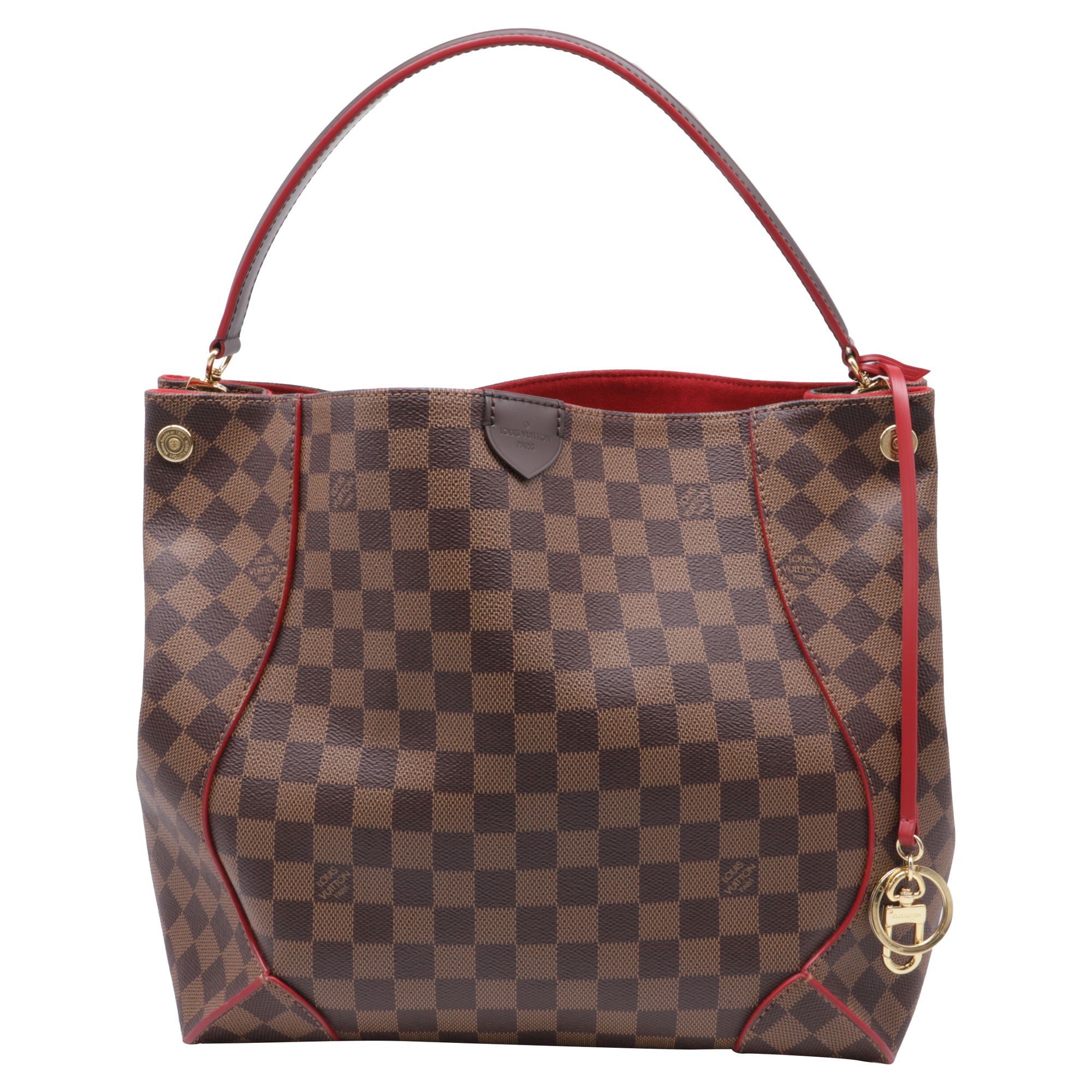 Louis Vuitton Louis Vuitton Caissa Damier Hobo Bag in Brown Coated Canvas Size ONE SIZE - 1 Thumbnail