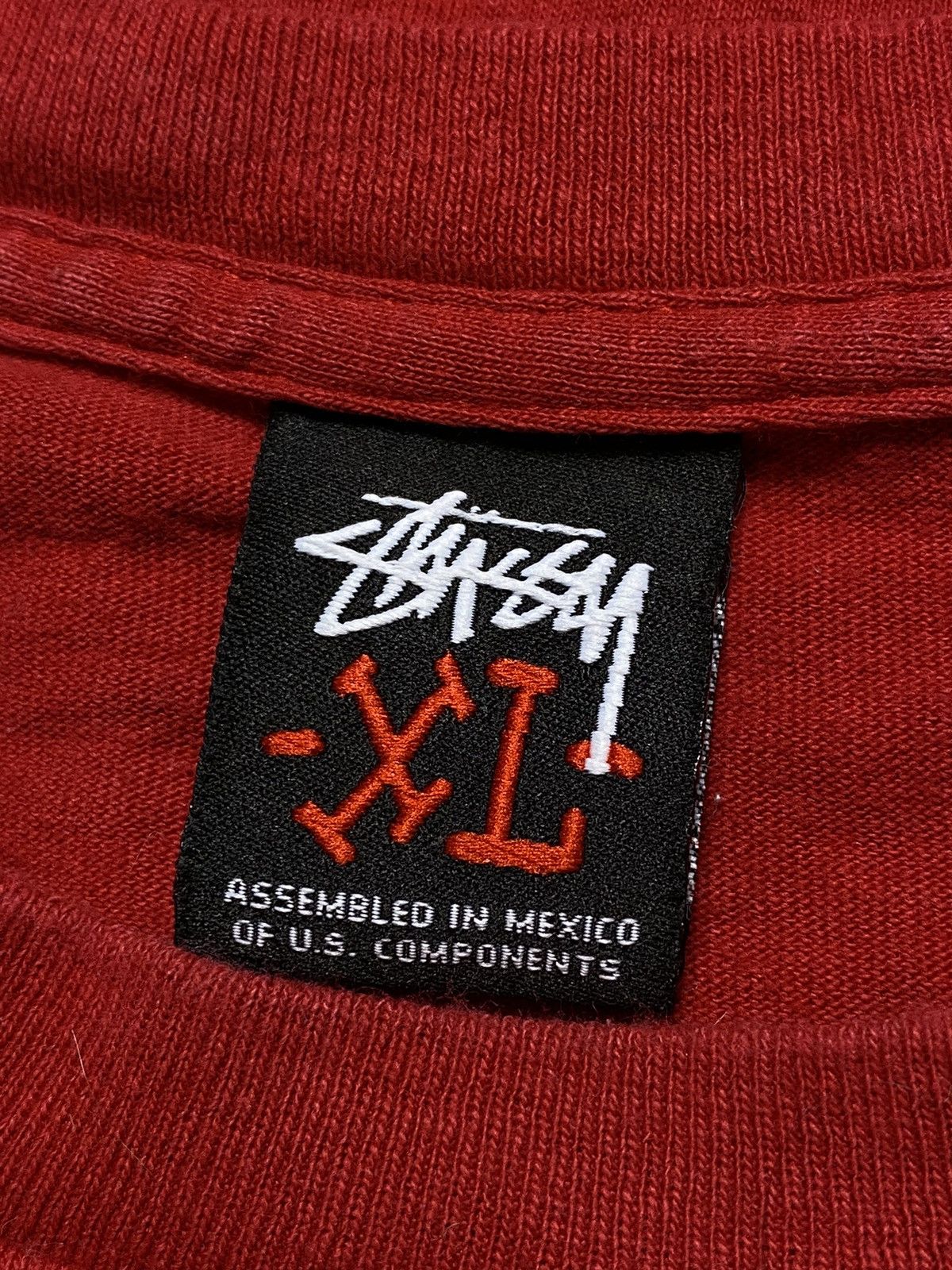 Stussy Stussy vintage 90s rare red tee big logo spellout streetwear Size US XL / EU 56 / 4 - 5 Thumbnail
